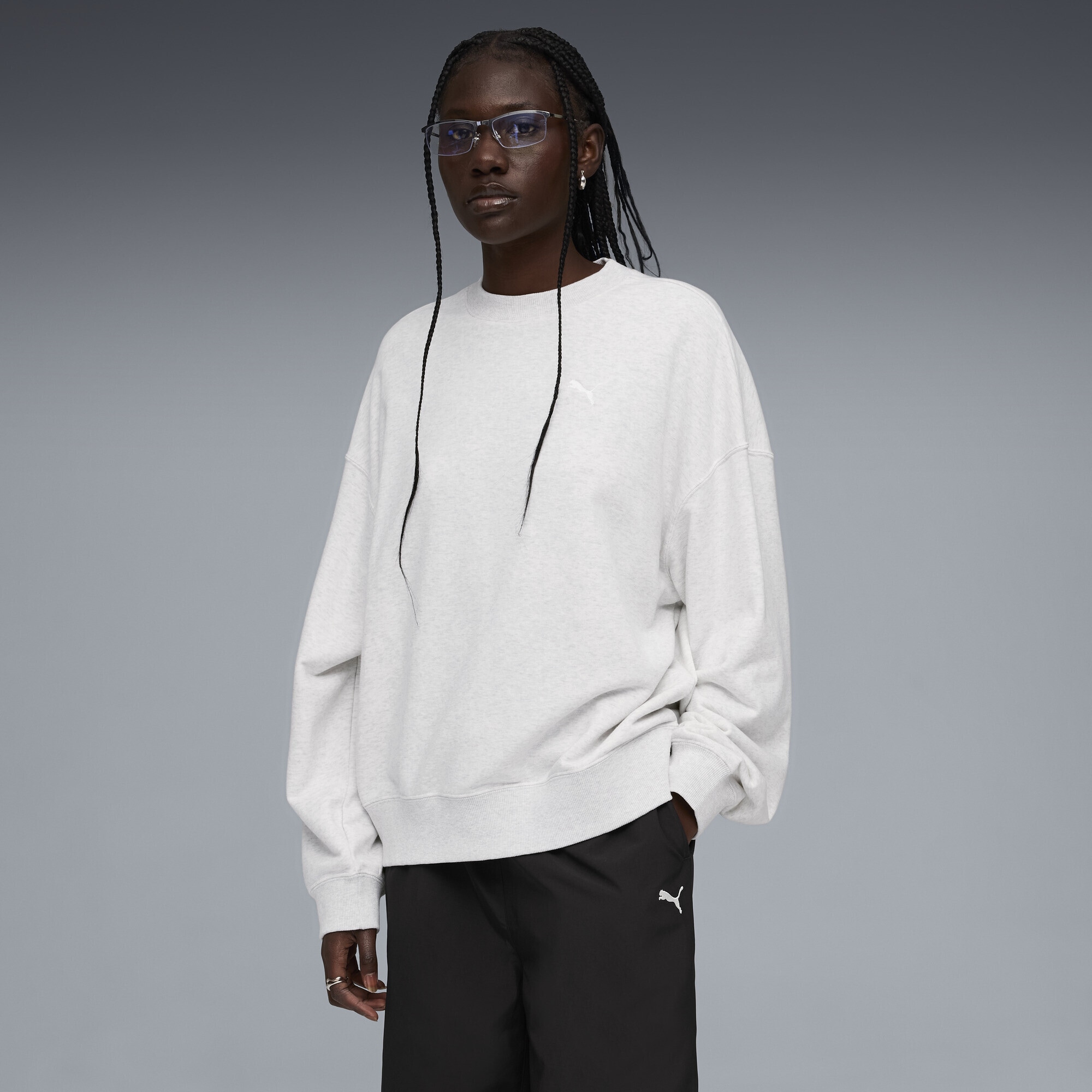 PUMA Sweatshirt »Wardrobe Essentials Oversized Sweatshirt Damen«
