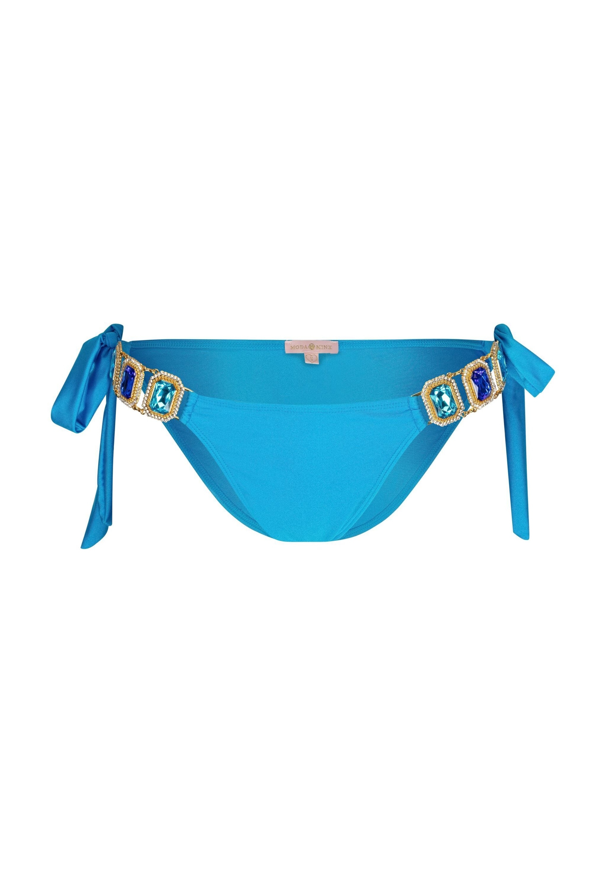 Moda Minx Bikini-Hose »Boujee«, (1 St., Panty), mit seitlicher Bindung und funkelndem Steinbesatz