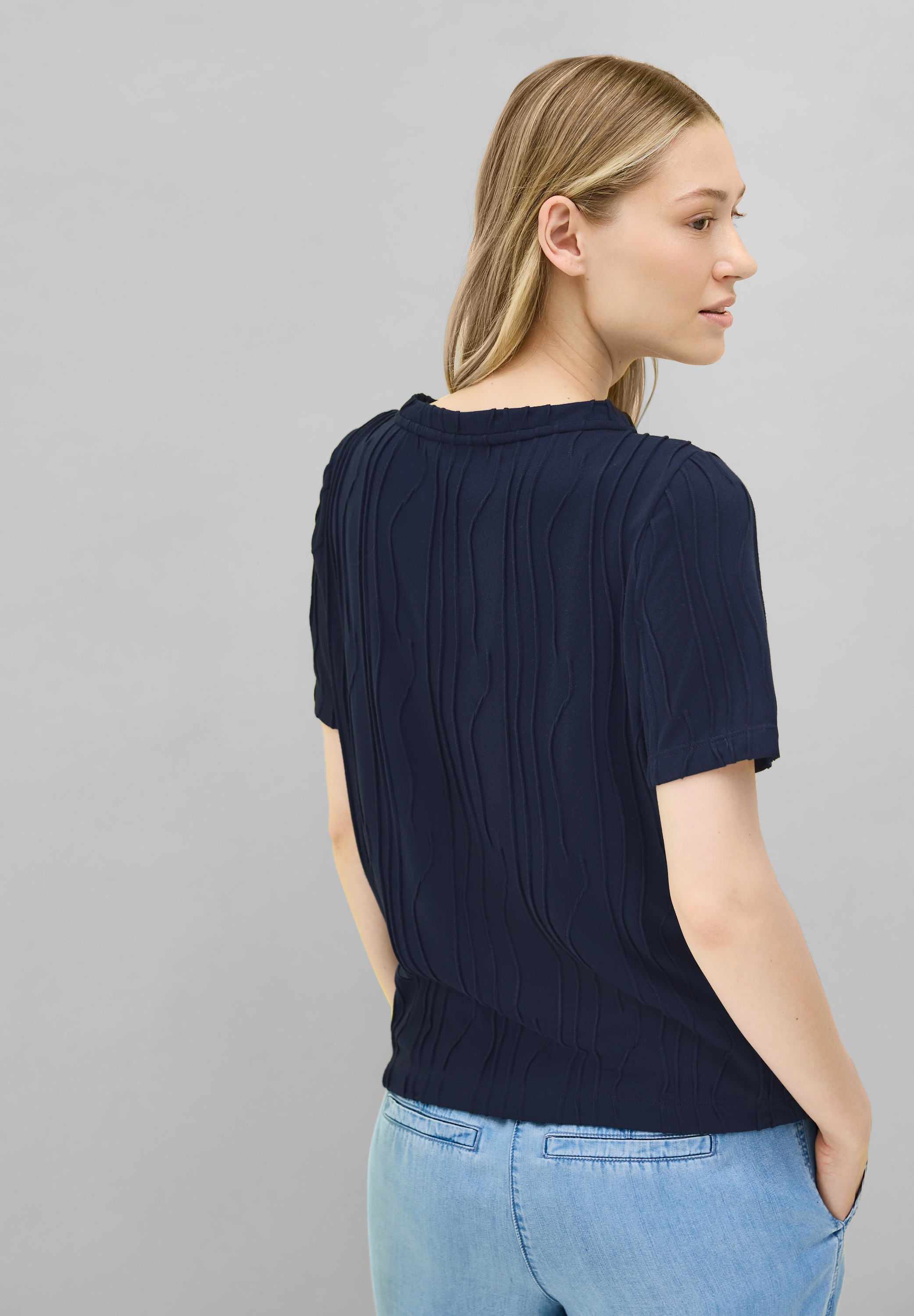 Cecil T-Shirt, aus softem Materialmix