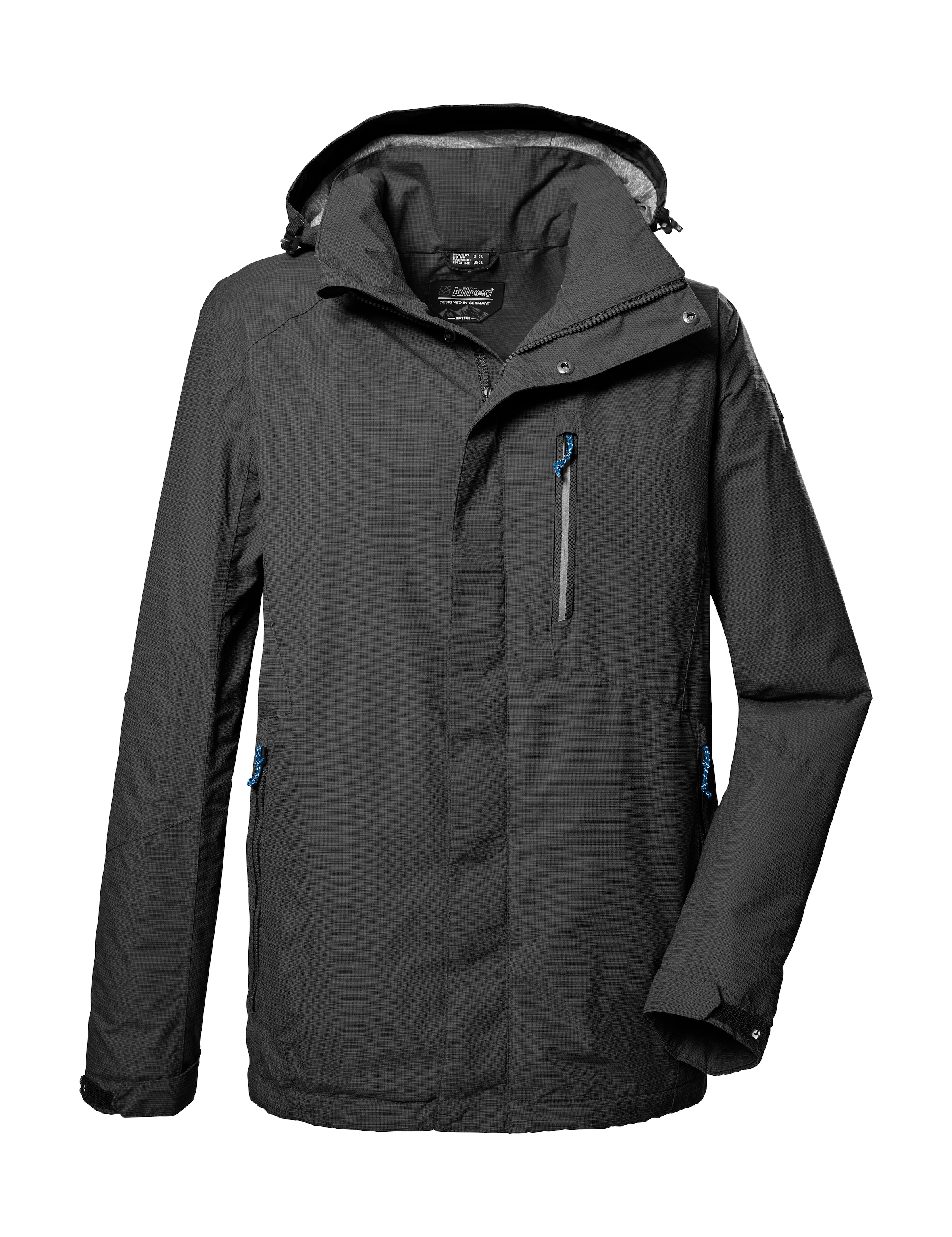 Killtec Outdoorjacke "KOS 256 MN JCKT CARLEB" Wind- und wasserdichte Herrenjacke mit abnehmbarer Kapuze