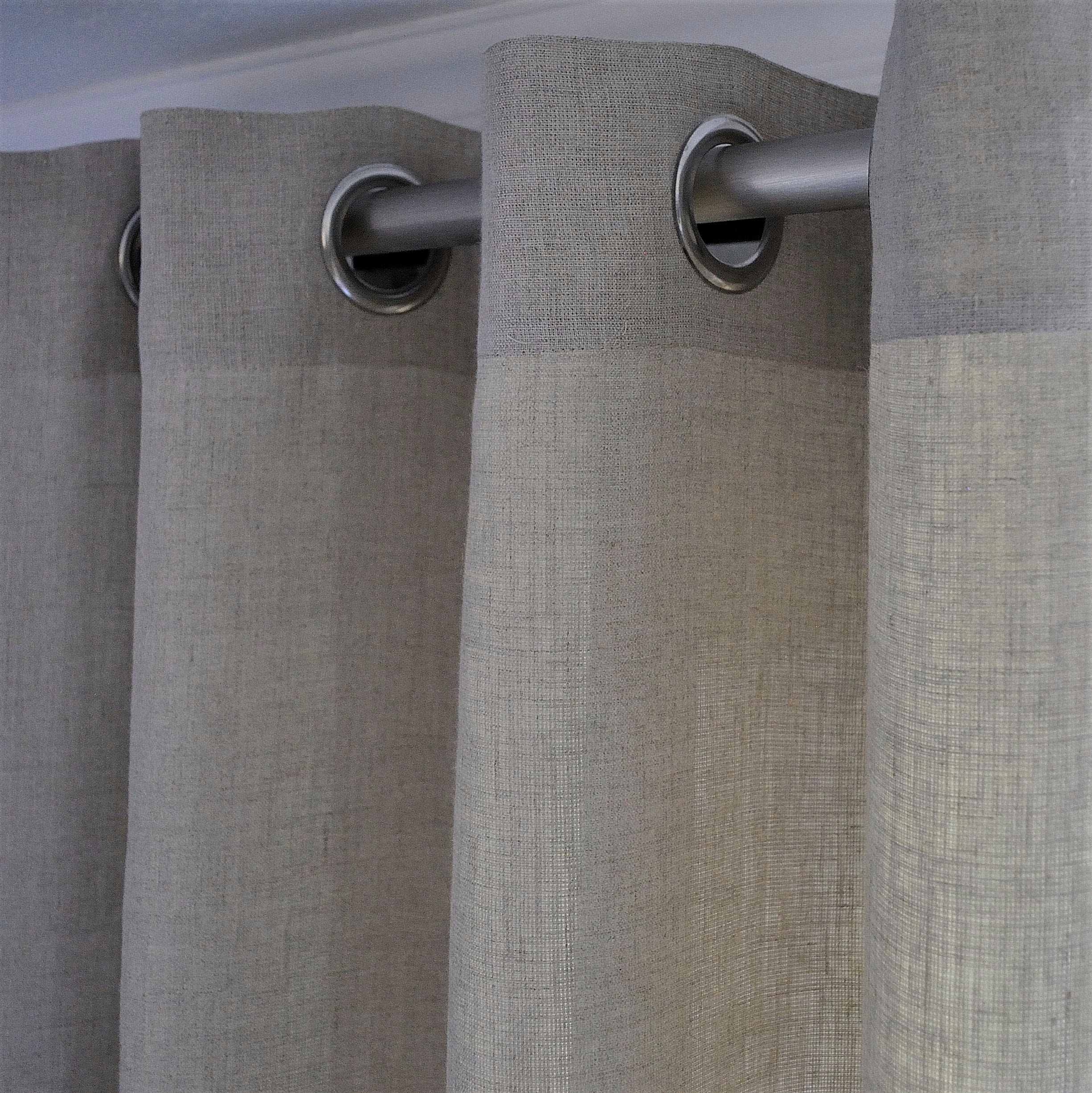 Thumbnail - Kutti Vorhang "Metis Leinen" Ösen 1 Stk. tlg. blickdicht, natürliche Leinen-Gardine, einfarbig, pflegeleicht, Basic