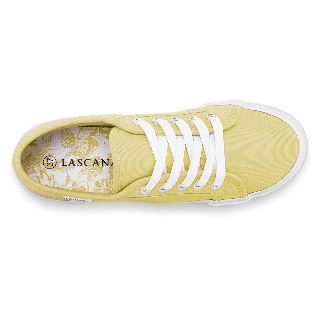 LASCANA Sneaker, aus Textil, Schnürhalbschuh, Freizeitschuh