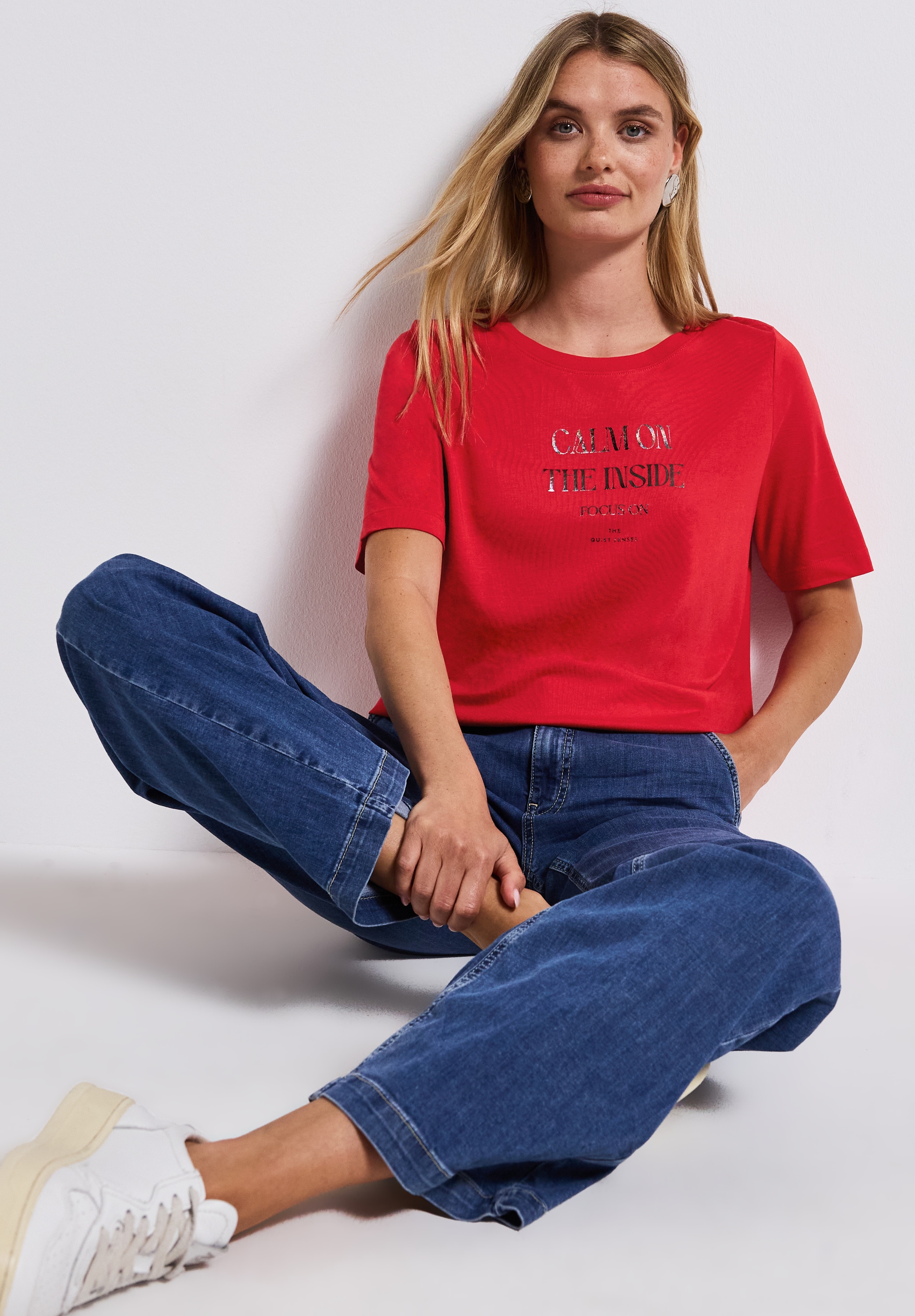 STREET ONE T-Shirt, mit Schriftzug