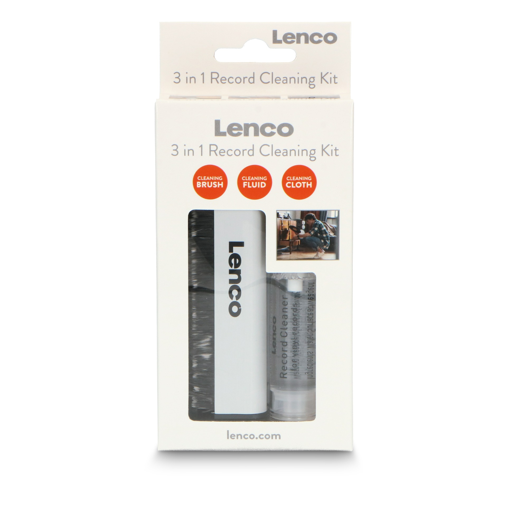 Lenco Reinigungsbürste »3 in 1 Schallplatten-Reinigungsset«, Set