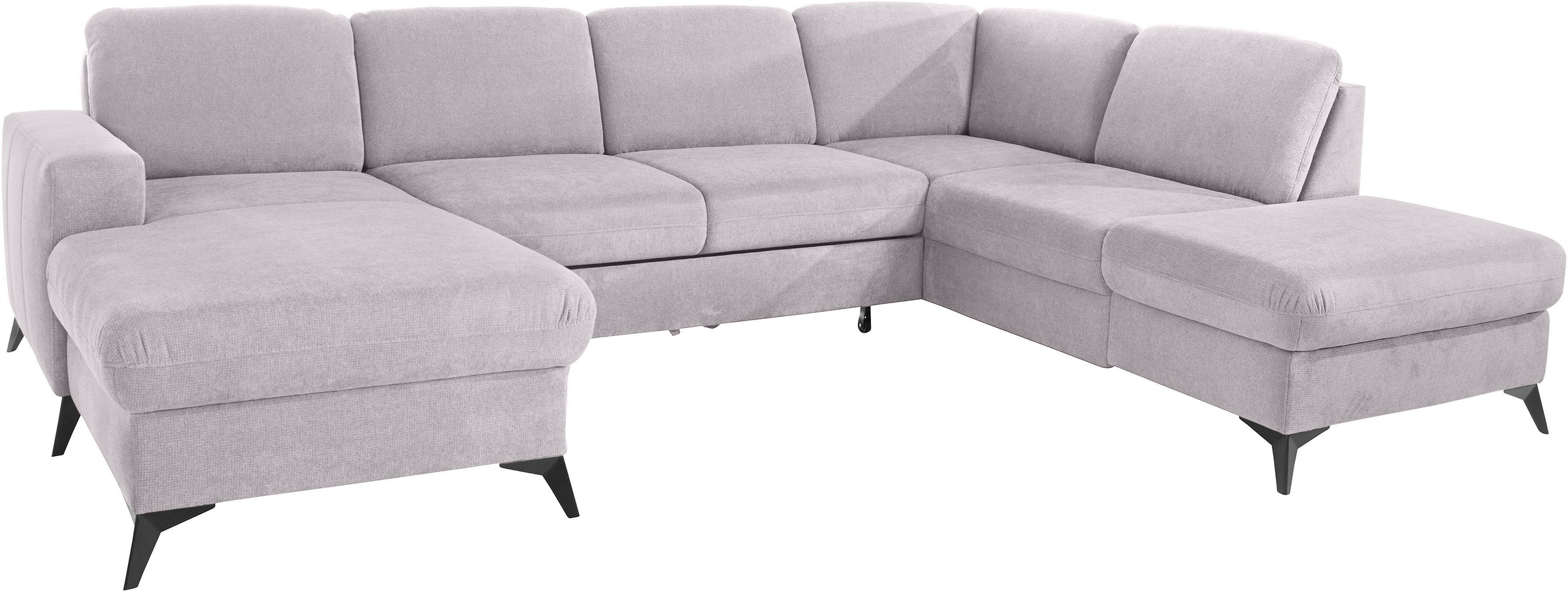 Places of Style Wohnlandschaft »Lolland U-Form«, Wahlweise mit Bettfunktion und Stauraum, auch mit abwischbarem Bezug