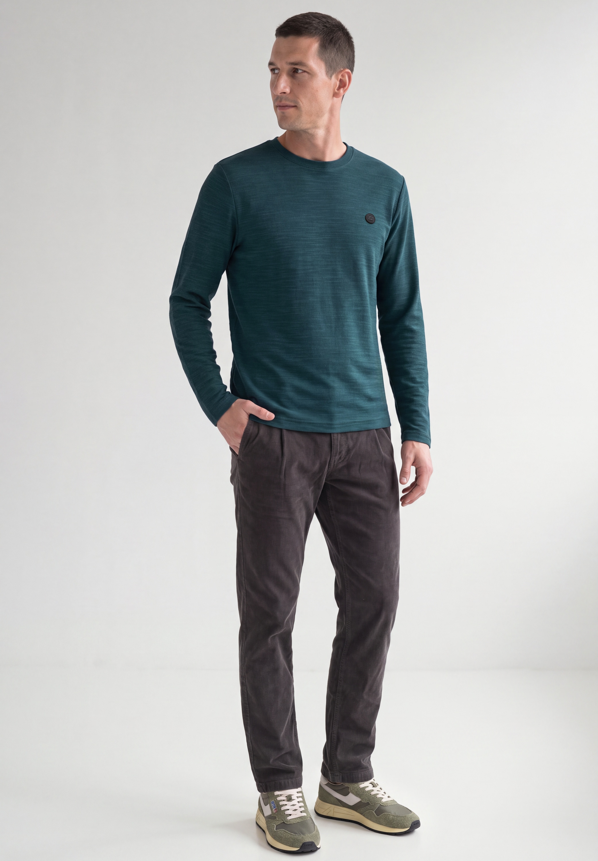 STREET ONE MEN Langarmshirt im soften Baumwoll-Mix