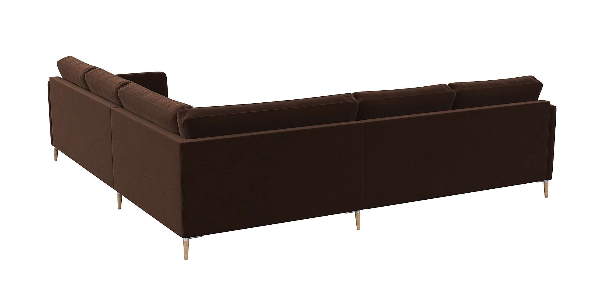 FLEXLUX Ecksofa »Fiore, gleichschenklig, bequem durch hochwertigem Sitzaufbau«, schmale Armlehnen, Kaltschaum, Füße Alu+ Eiche