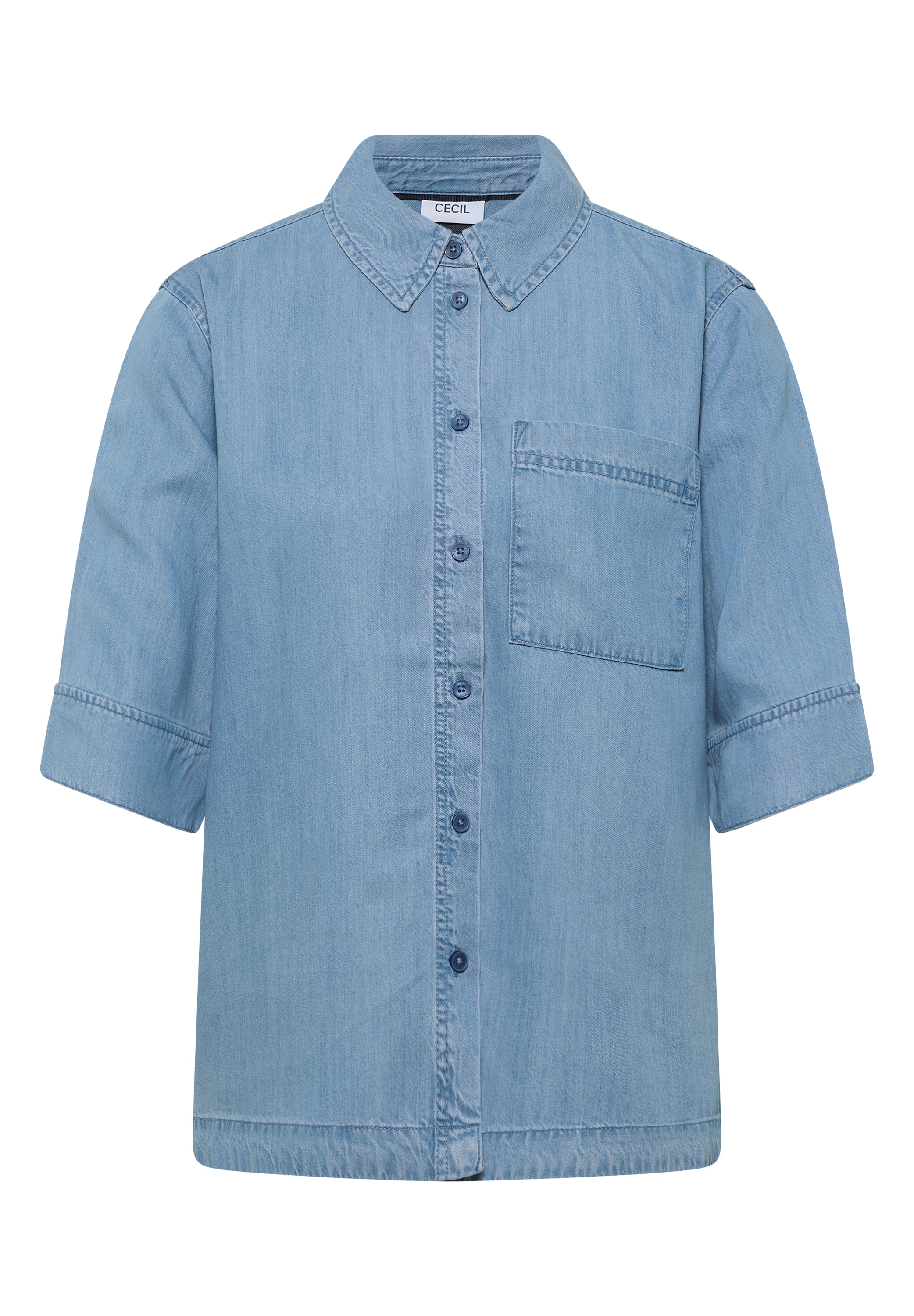 Cecil Kurzarmbluse mit Knopfleiste