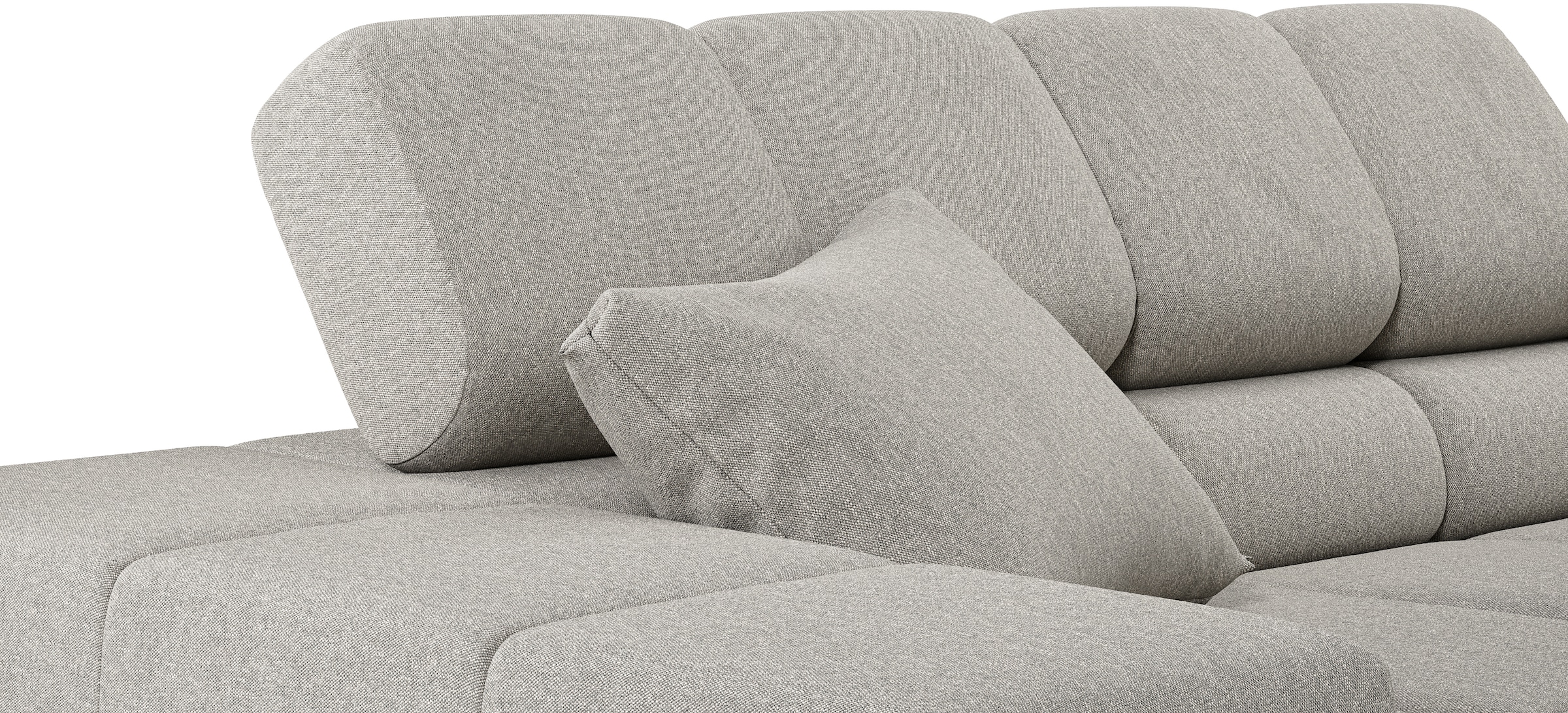 INOSIGN Ecksofa »Ancona incl. Kopfteilverstellung, Breite 319cm, L-Form«, wahlweise motorische Sitztiefenverstellung, auch in Cord + Easy Care
