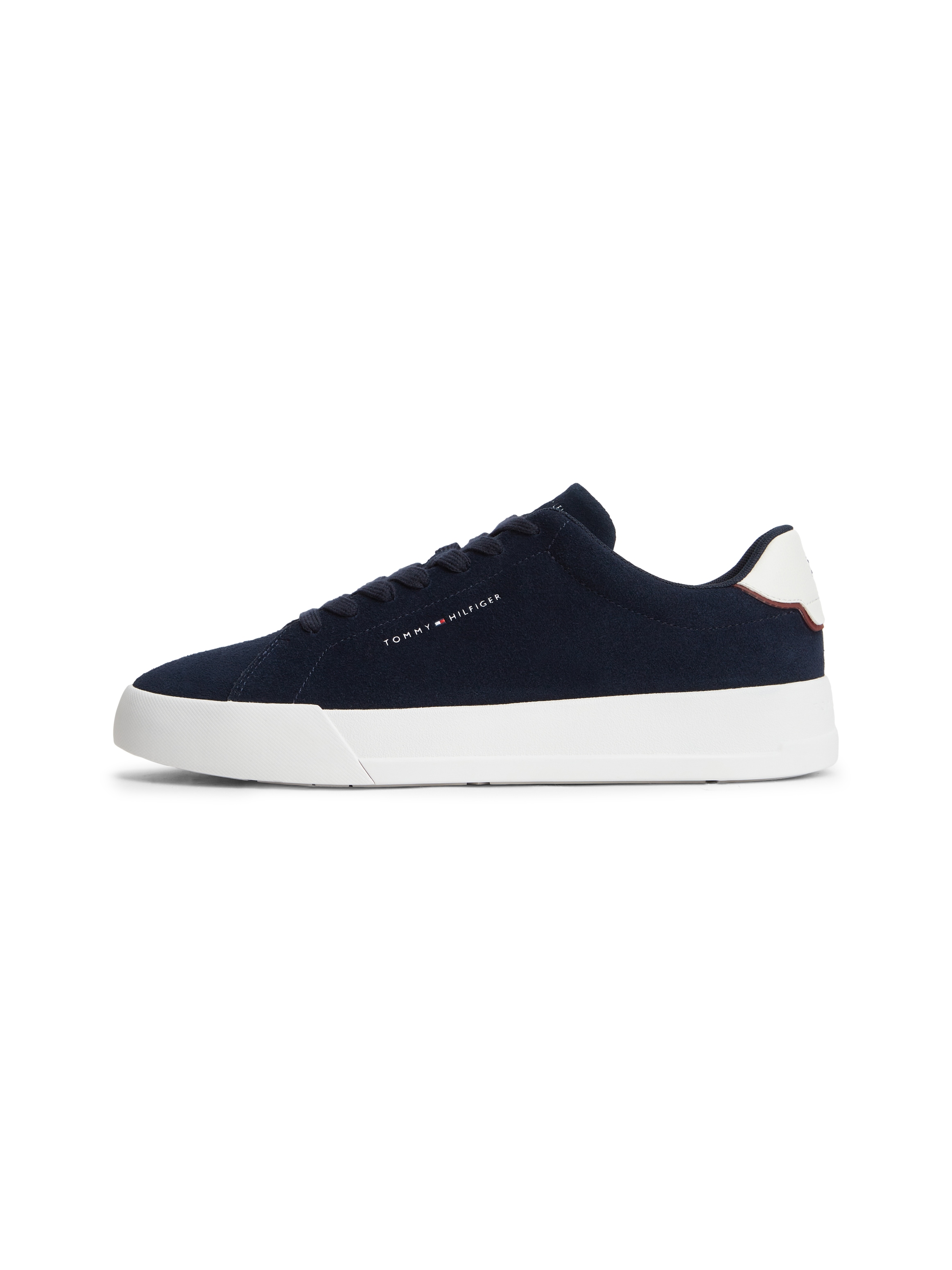 Tommy Hilfiger Sneaker »TH COURT CORE SUEDE«  Freizeitschuh, Halbschuh, Schnürschuh mit seitlichem Logoschriftzug