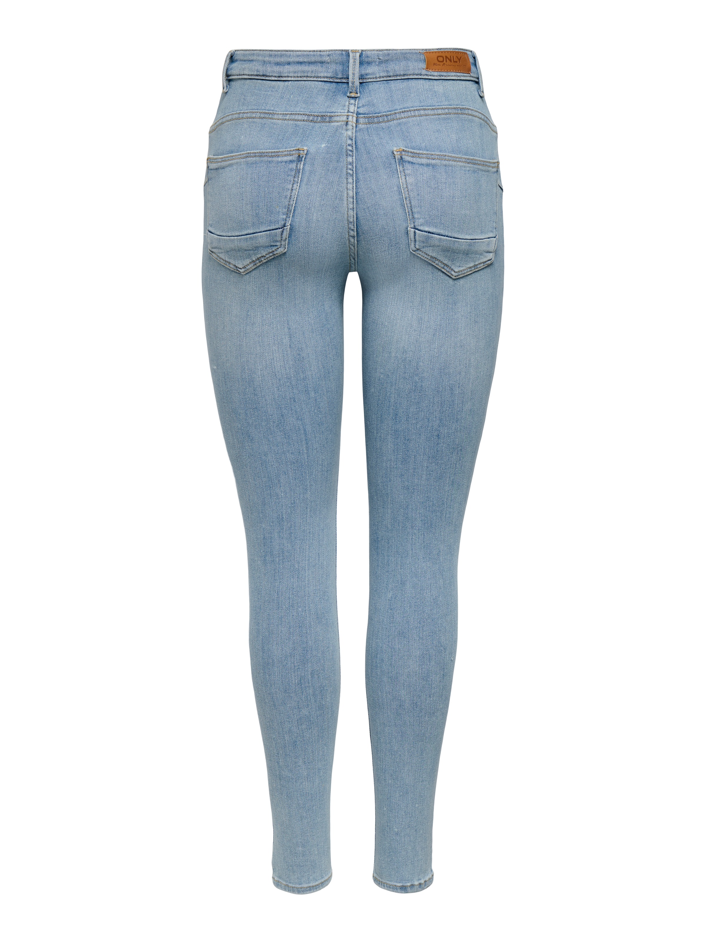 ONLY Skinny-fit-Jeans "ONLPOWER MID DEST SKINNY DNM" mit Destroyed Details günstig online kaufen