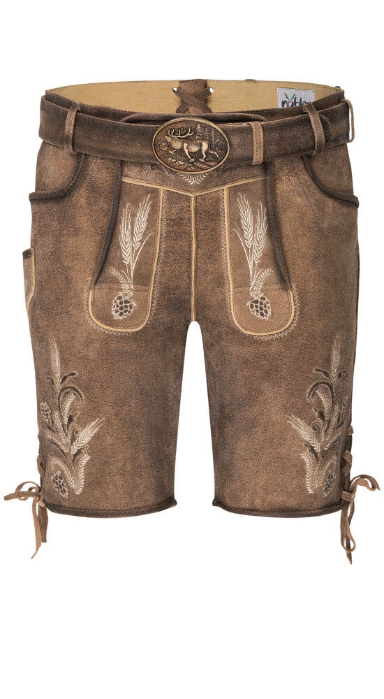 Nübler Trachtenlederhose "Lederhose kurz Braumeister" günstig online kaufen