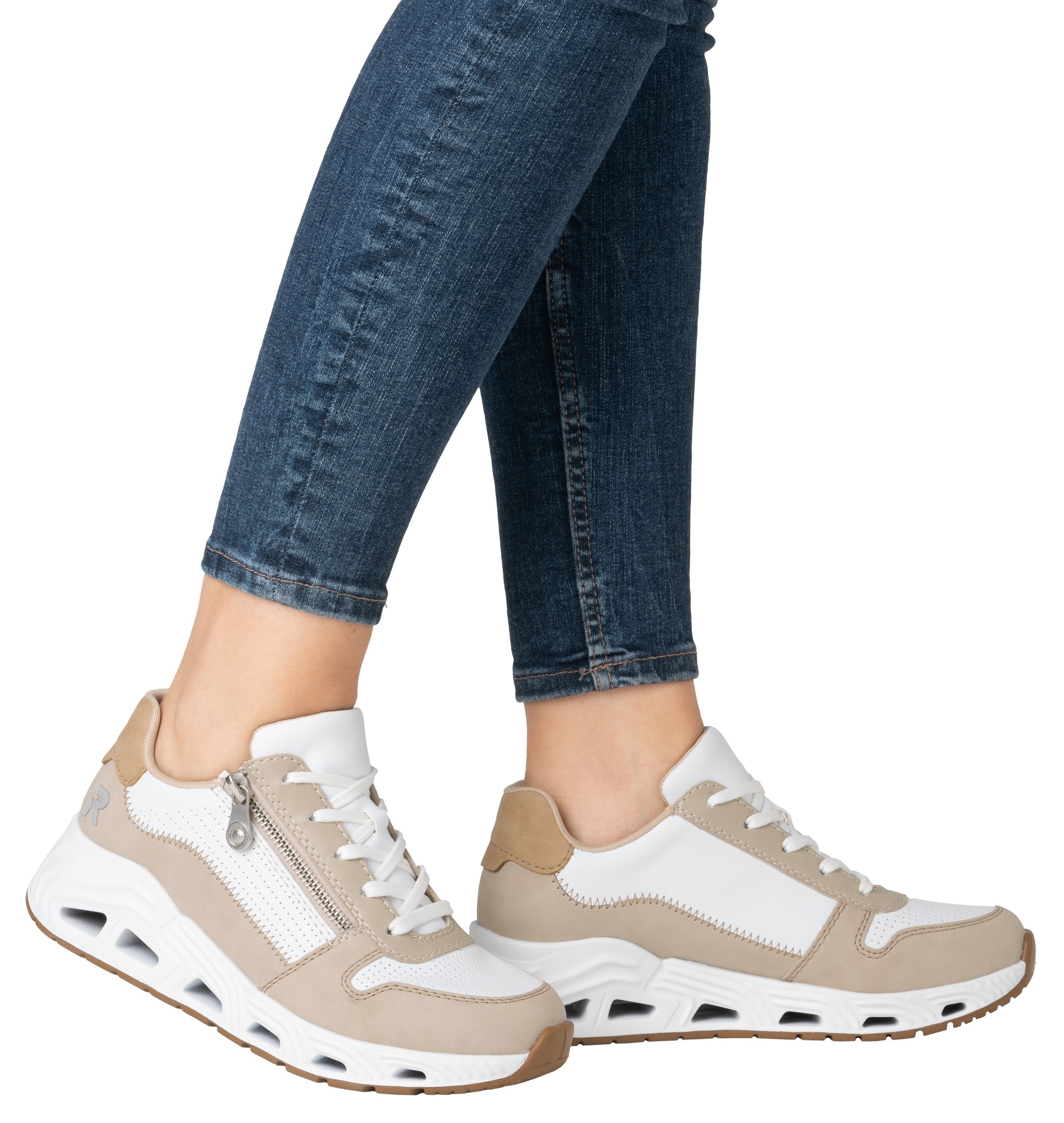 RIEKER Sport Keilsneaker Schnürschuh, Halbschuh, Freizeitsneaker mit Reißve günstig online kaufen