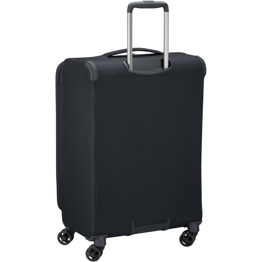 Delsey Weichgepäck-Trolley »Montmartre Air 2.0, 68 cm, black«, 4 Rollen, mit Volumenerweiterung; aus recyceltem Material