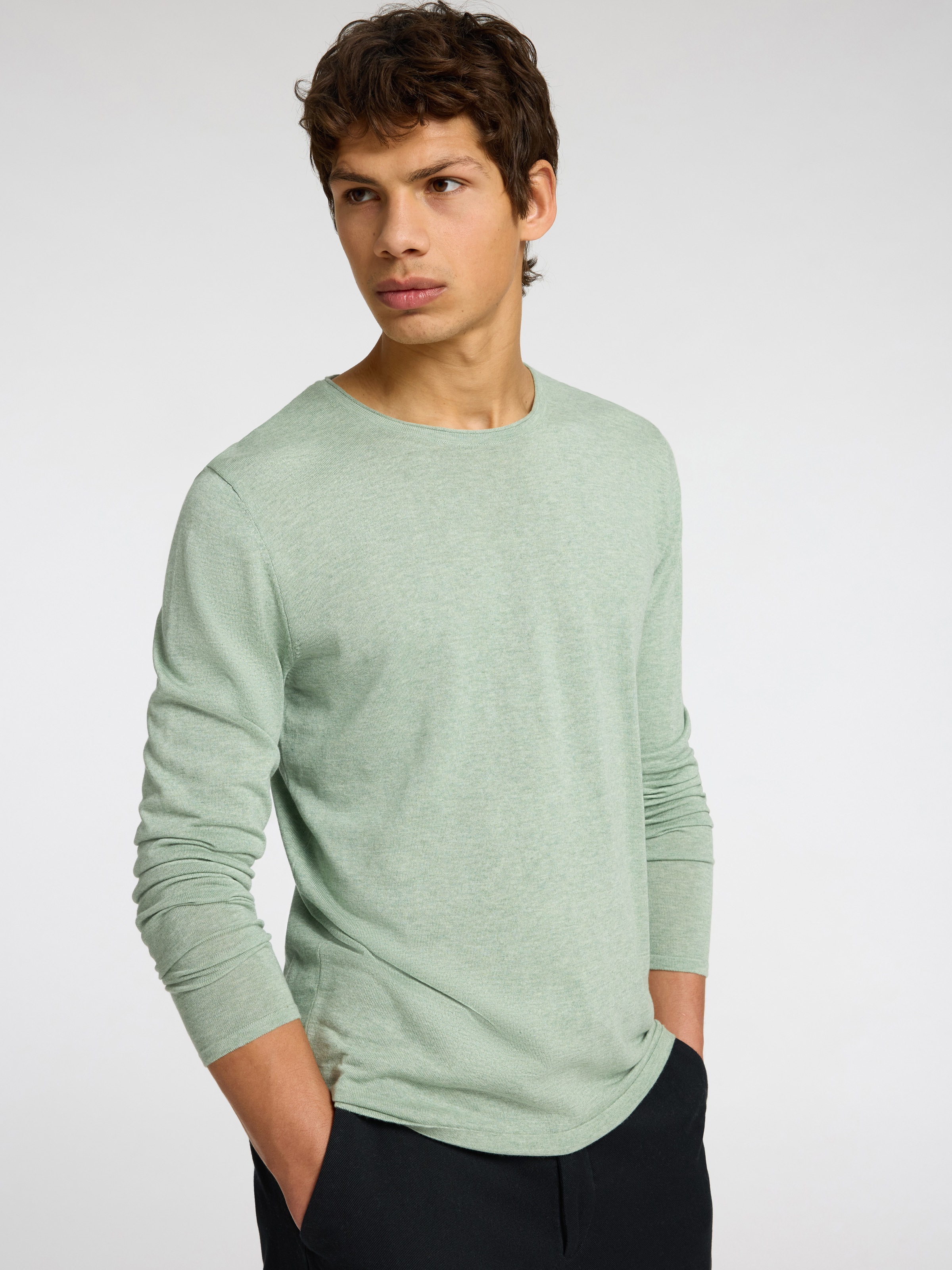 SELECTED HOMME Rundhalspullover SLHROME LS KNIT günstig online kaufen