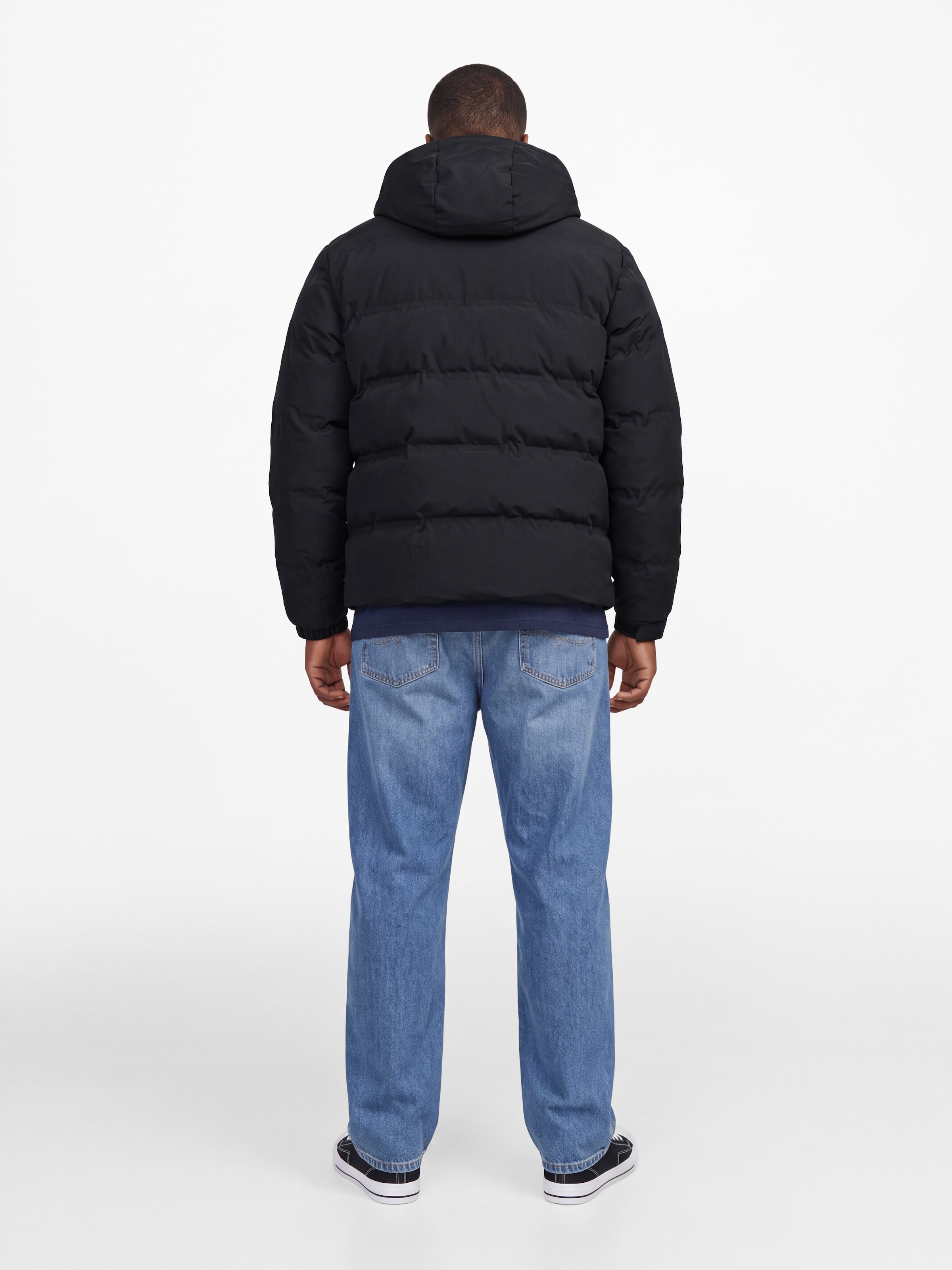 Jack & Jones PlusSize Steppjacke »JJSAGE PUFFER JACKET BF PLS« mit Kapuze Kunstfaser, regular fit