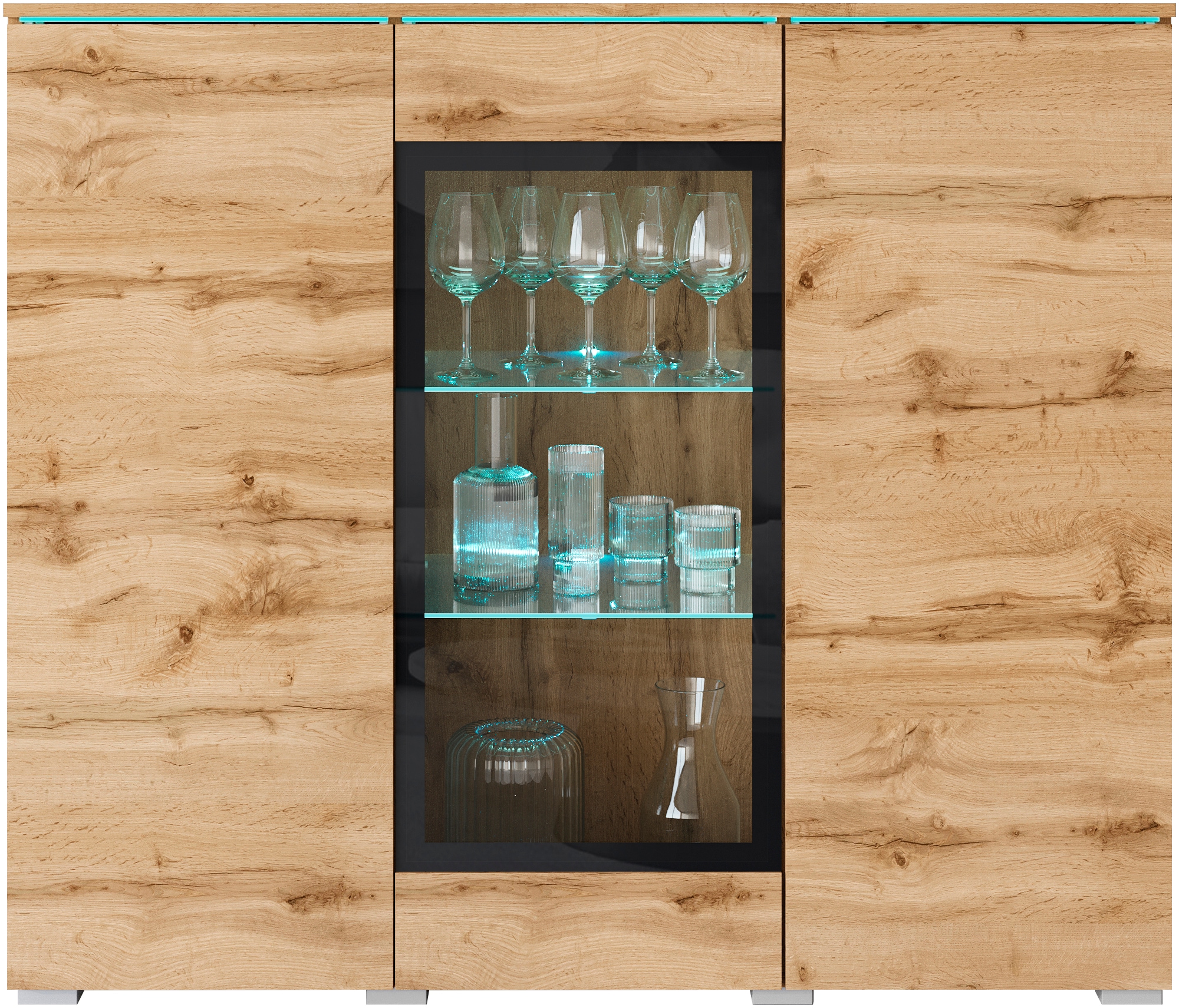 INOSIGN Highboard »Vera«, Highboard mit 4 Türen, 9 Fächern, verglasten Türen