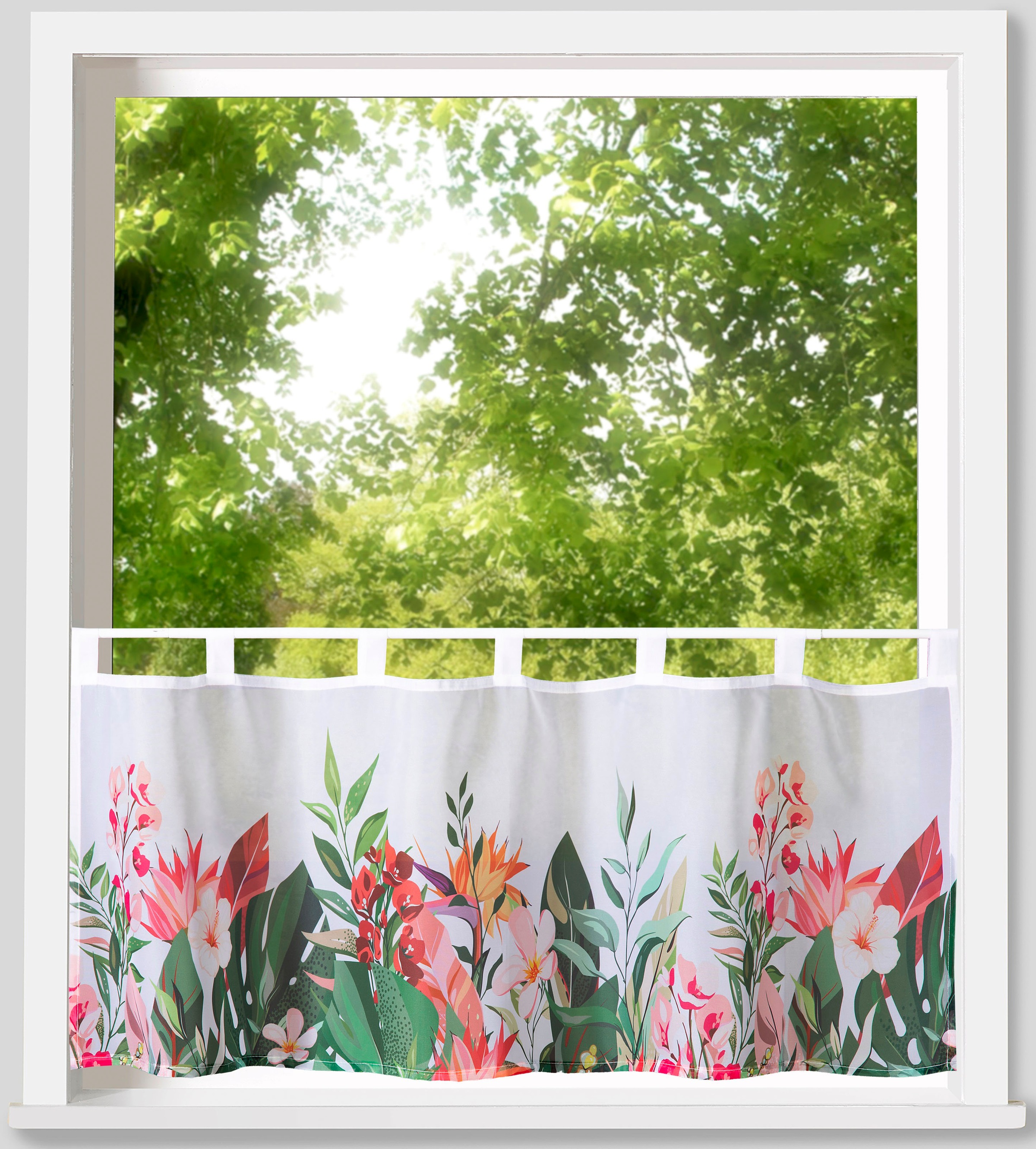 Weckbrodt Scheibengardine "Arabella" Schlaufen 1 Stk. tlg. Voile, halbtrans günstig online kaufen