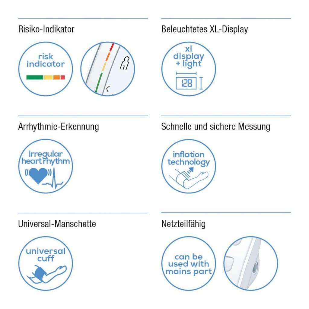 BEURER Oberarm-Blutdruckmessgerät »BM 57«