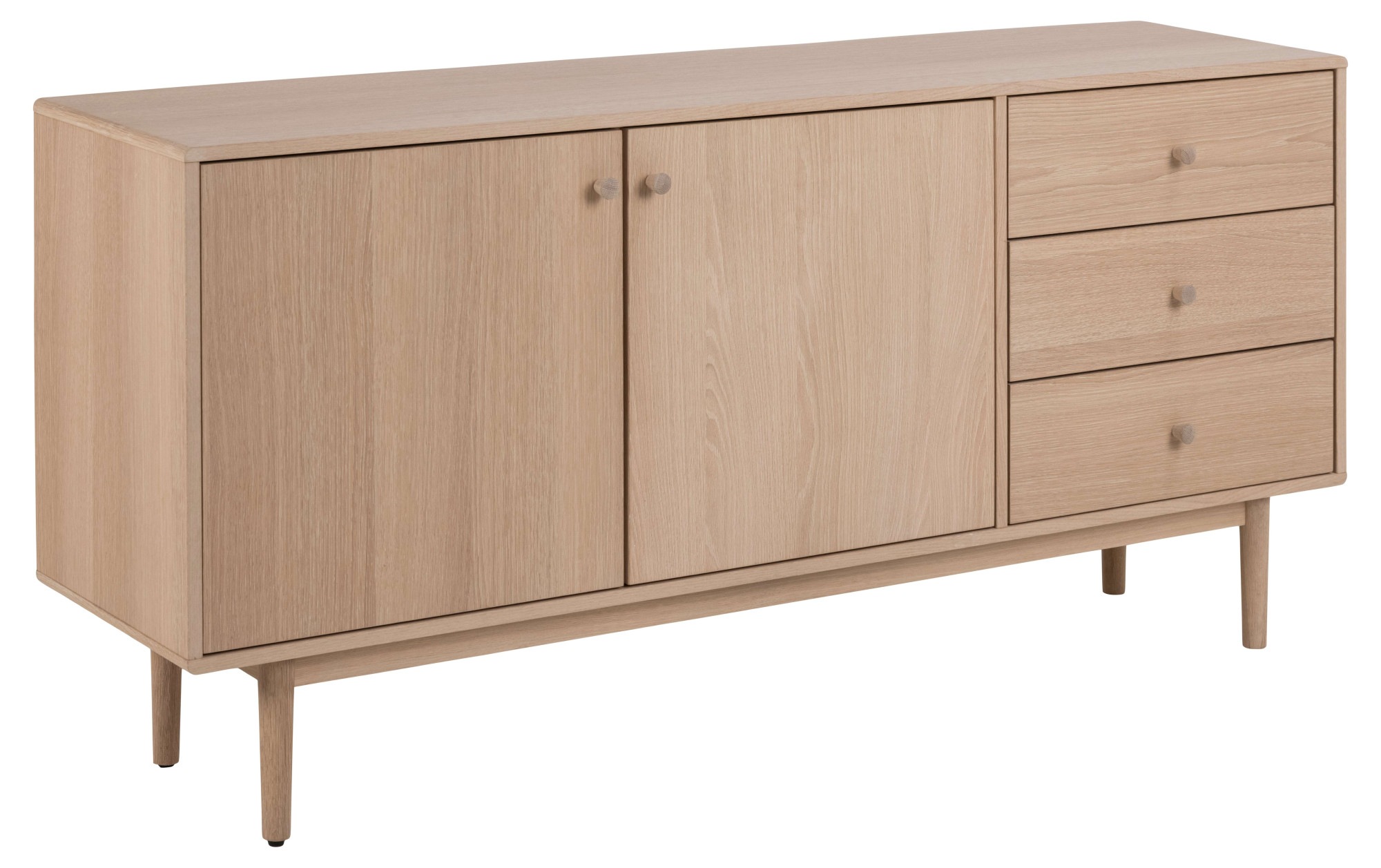 Thumbnail - ACTONA GROUP Anrichte "Aston" Sideboard, Eiche/furnier, 2 Türen, 2 Böden, 3 Schubladen, 160 cm