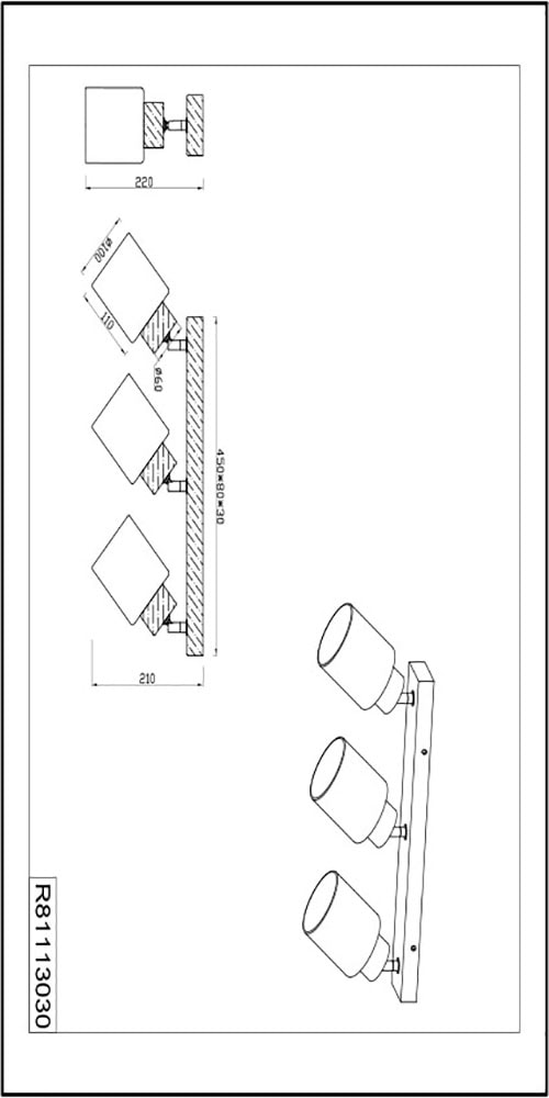 TRIO Leuchten Deckenstrahler »Assam«, 3 flammig-flammig, Spot 3-flg.  Naturholz, exkl 3xE14 max 25W, Glasschirm weiß schwenkbar | BAUR