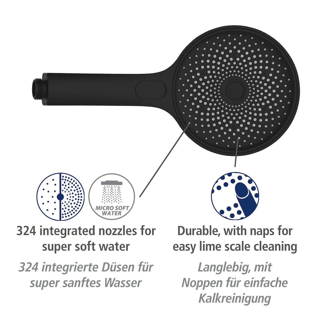 WENKO Duschsystem »Softwater«, einfacher Anschluss an bestehende Armatur oder Wandanschlussbogen