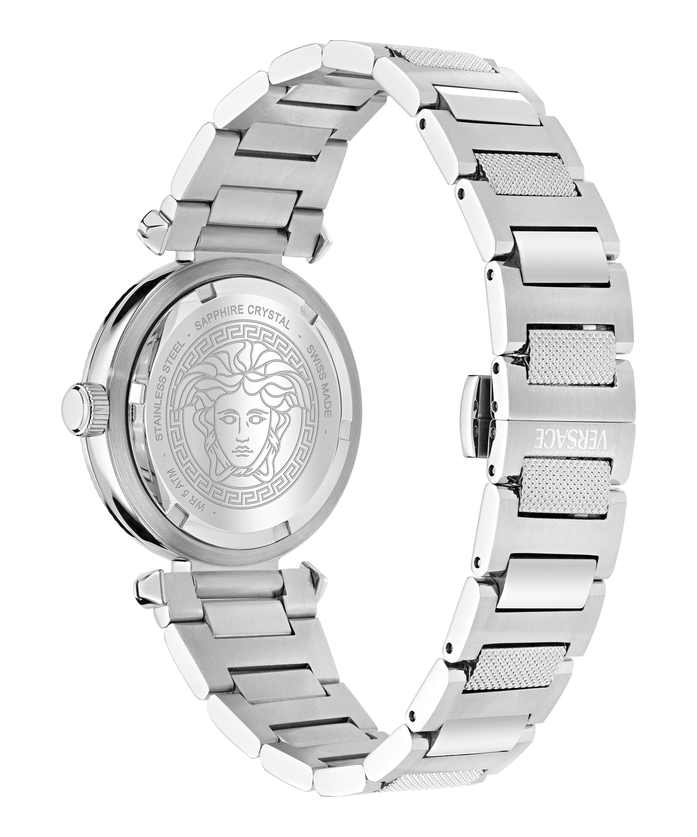 Versace Quarzuhr »V-MUSA« Armbanduhr, Damenuhr, Swiss Made, Edelstahlarmband, analog