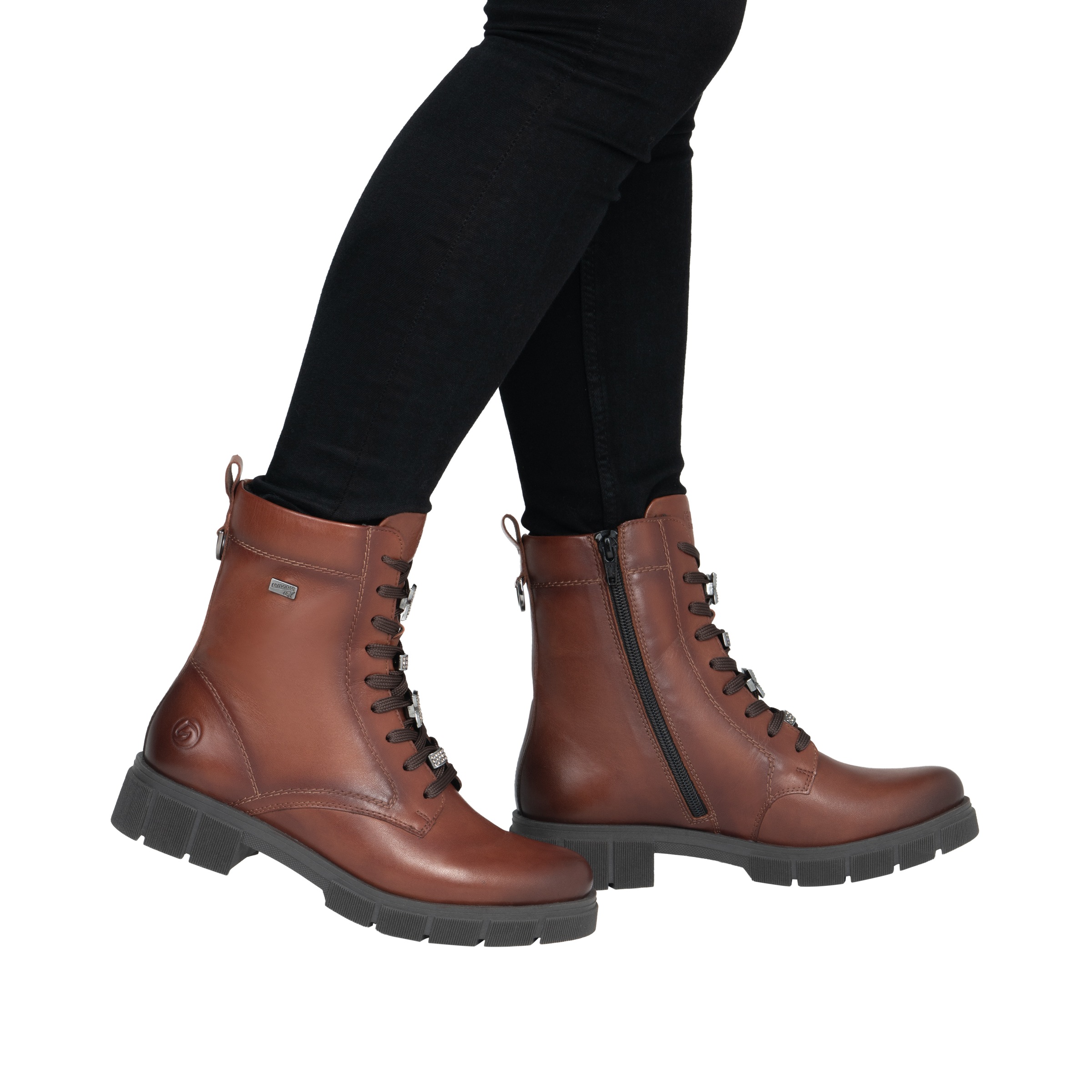 Remonte Schnürstiefelette  Schnürboots, Blockabsatz, mit wasserabweisender TEX-Membran