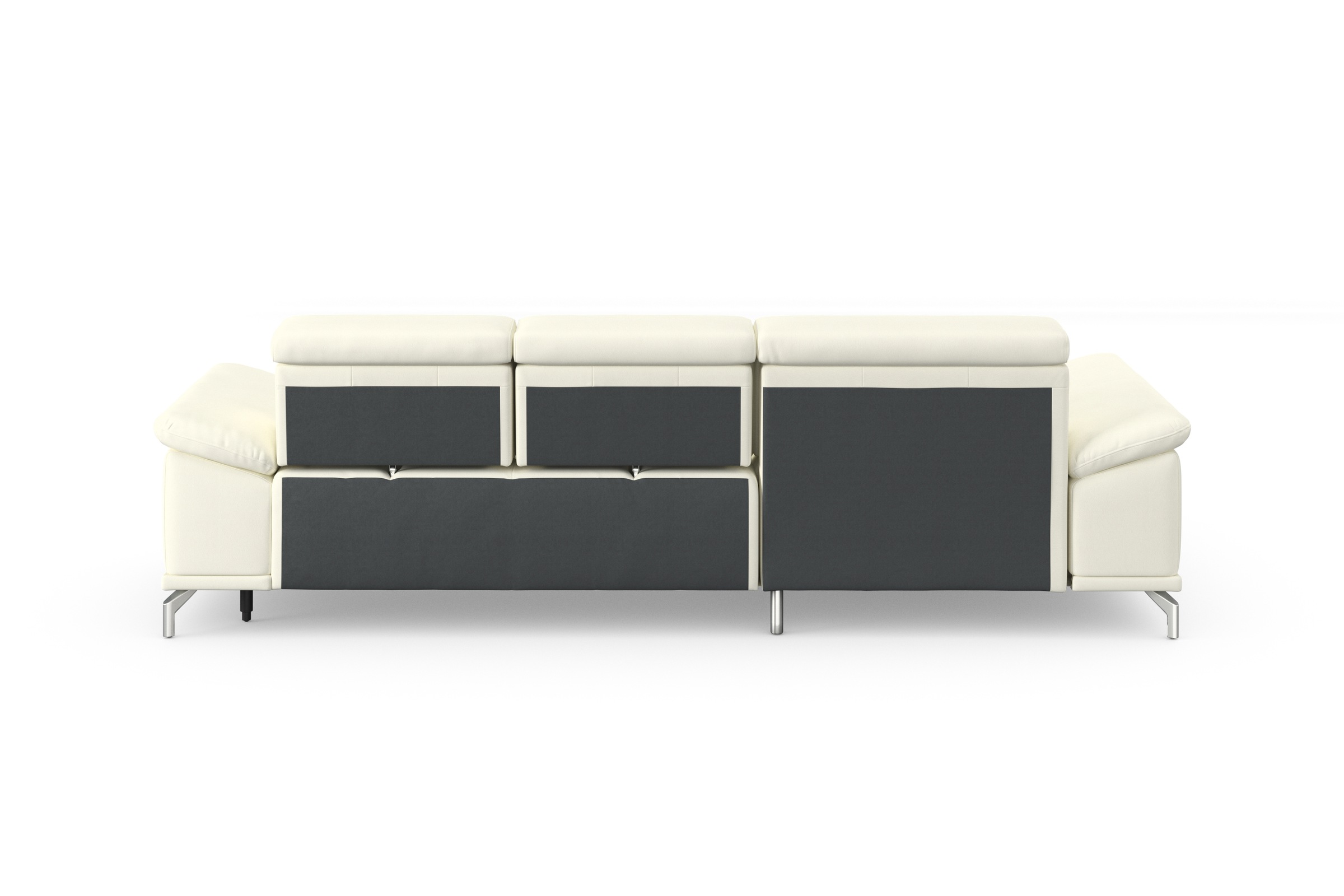 sit&more Ecksofa »Cabrio L-Form, mit Sitztiefenverstellung, Arm- und Kopfteilverstellung«, 2 Nierenkissen, Federkern, optional Bettfunktion und Stauraum