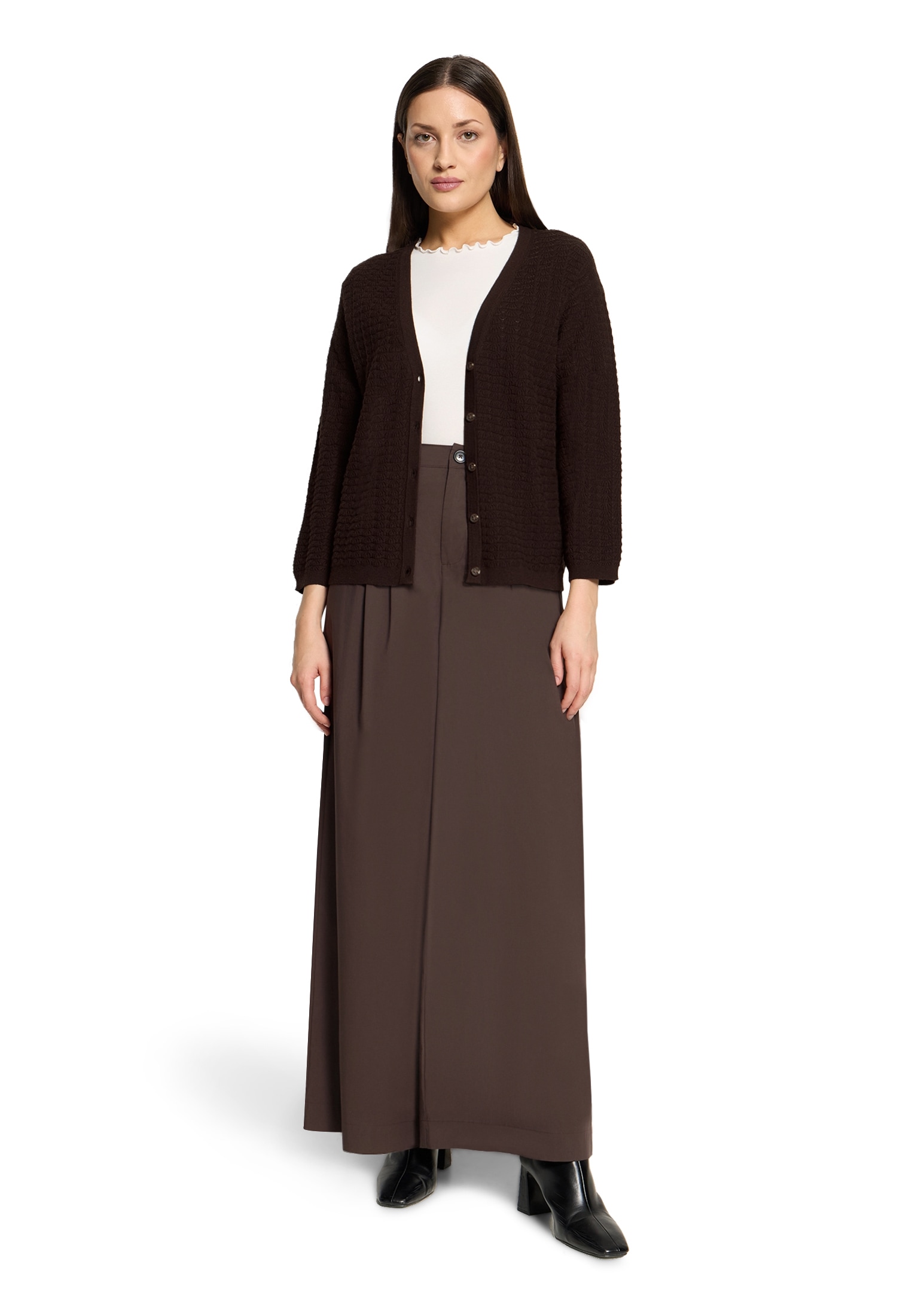 Cartoon Strickjacke »Damen mit V-Ausschnitt« 1