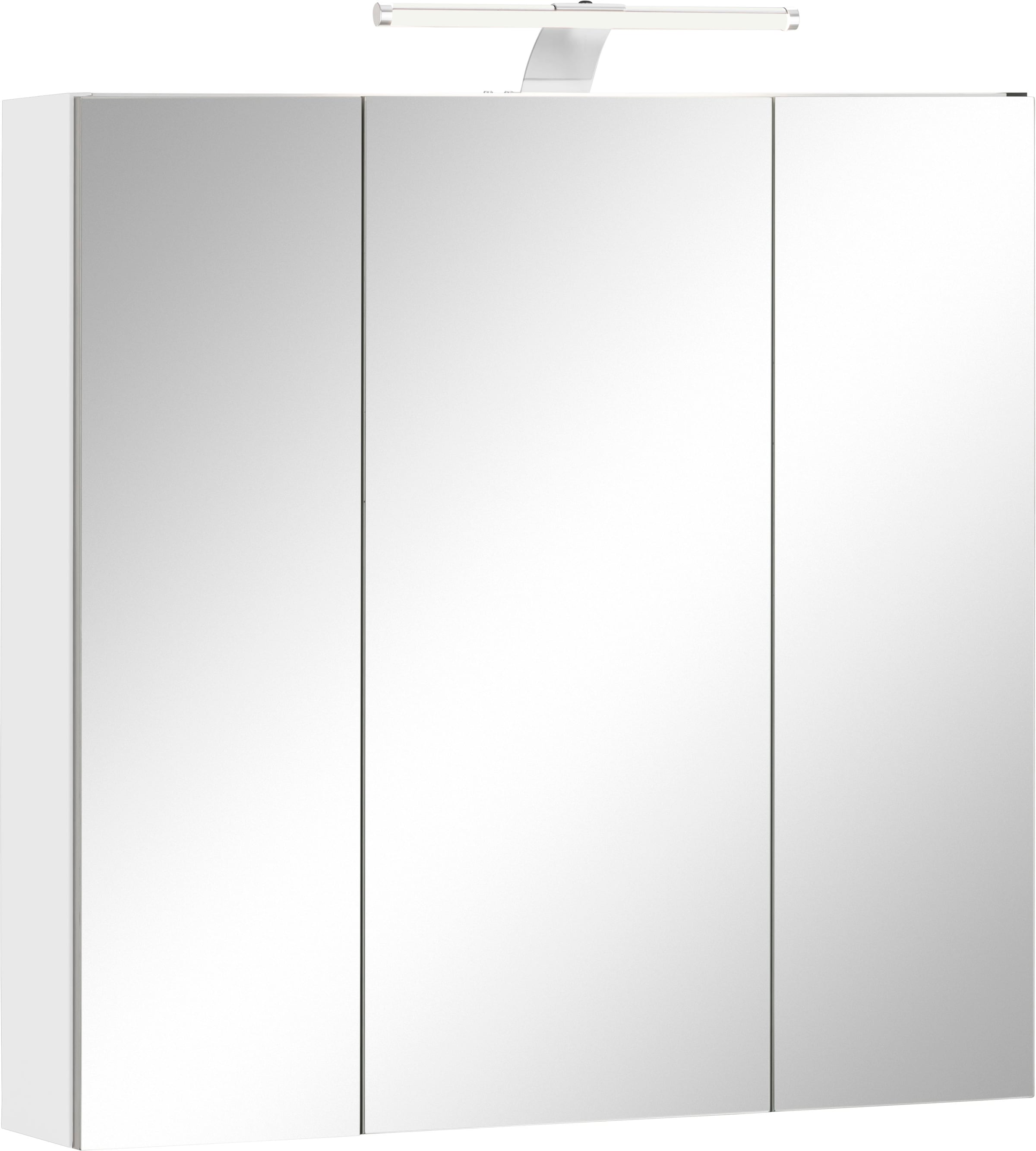 Spiegelschrank »Lagona«, Breite 70 cm, 3-türig, LED-Beleuchtung, Schalter-/Steckdosenbox