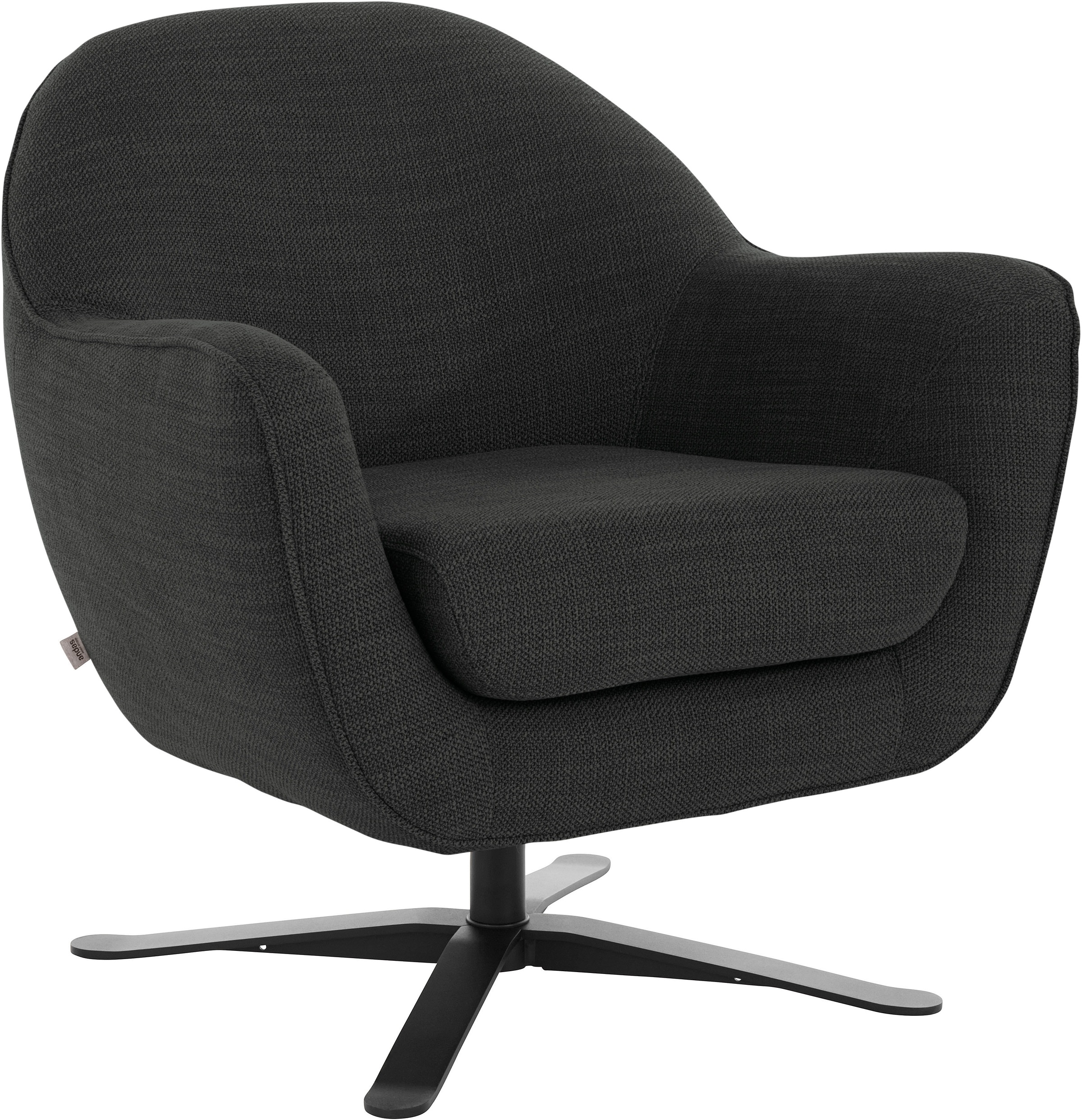 Thumbnail - Home affaire Drehsessel "Stavre, Loungesessel mit Drehfunktion" in moderner Optik, mit elegantem Drehfuß