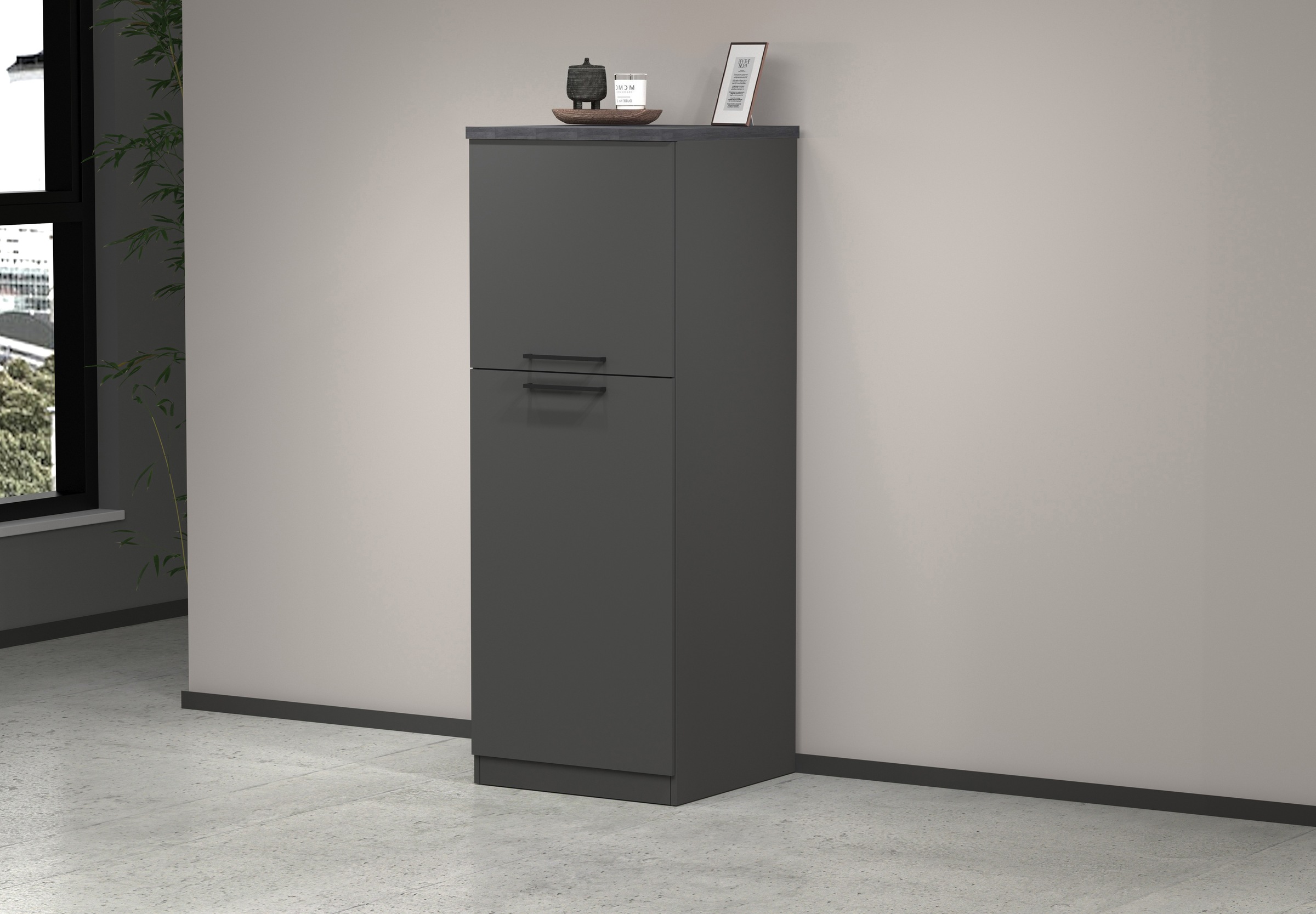KOCHSTATION Vorratsschrank "KS-Sole,Hauswirtschaftsschrank,Stauschrank,Küchenschrank" Breite/Höhe 60/165 cm, 5 Fächer