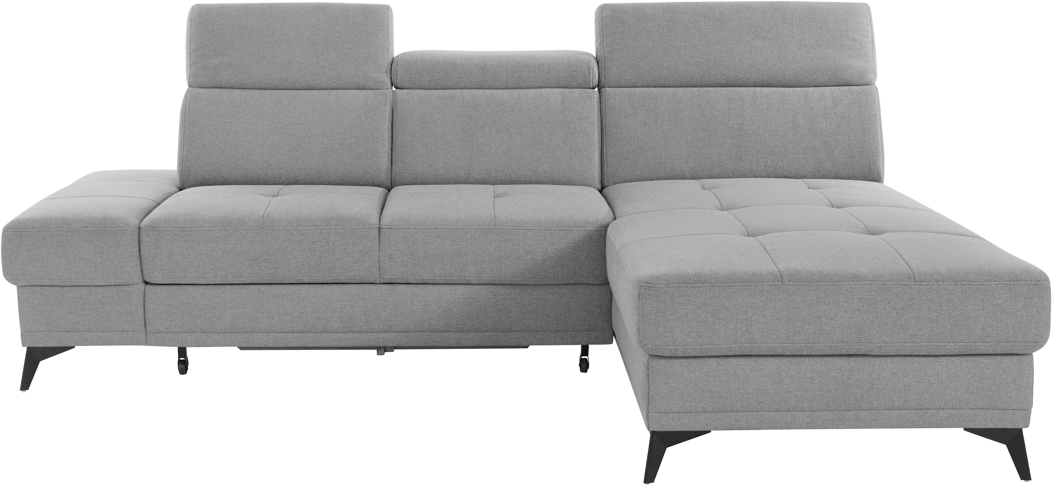 OTTO home Ecksofa "Cardiz L-Form" inkl.Kopfteilverstellung und Federkern wahlweise mit Schlaffunktion