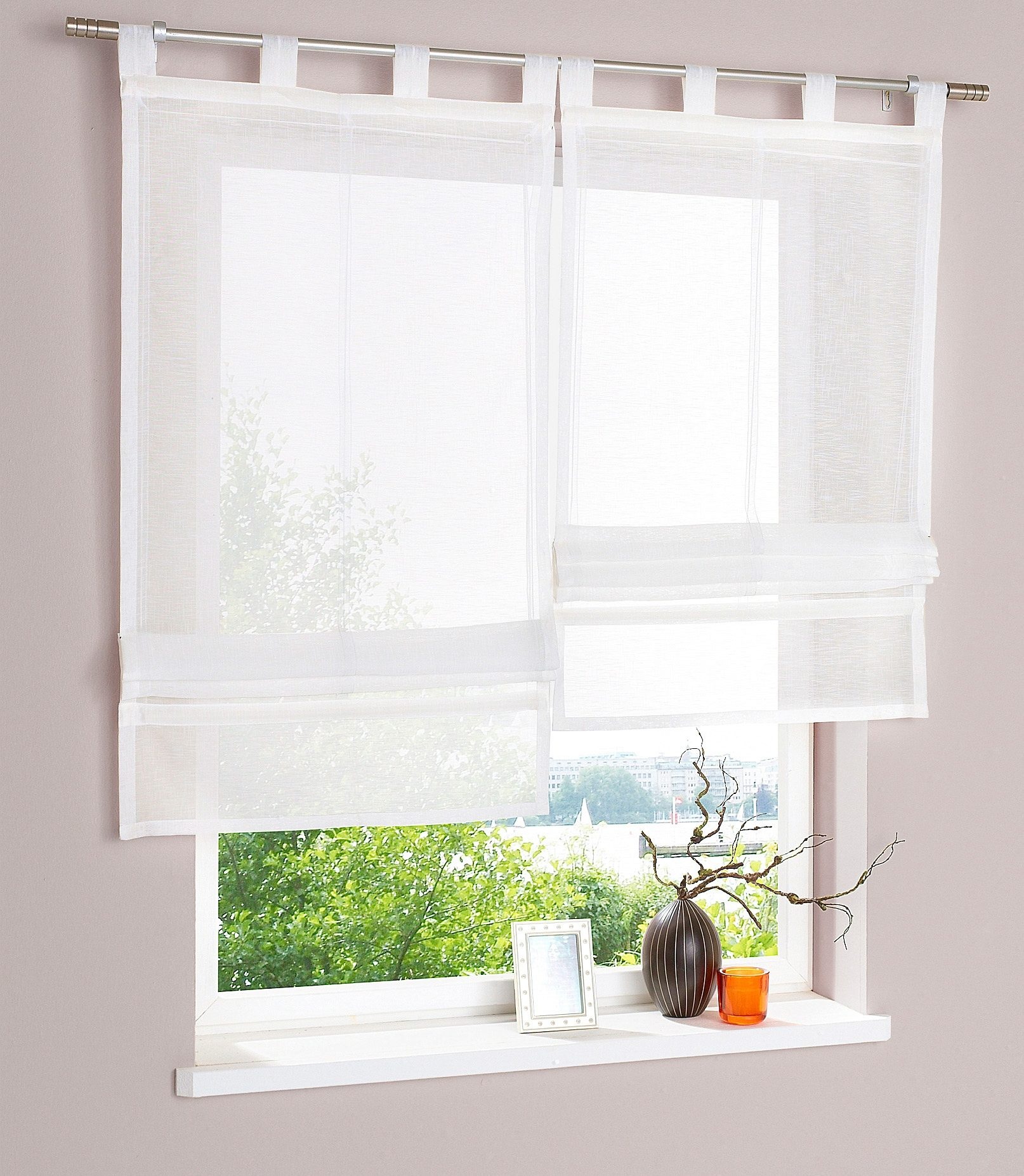 my home "Regina" mit Schlaufen Transparent, Voile, Polyester, einfarbig, un günstig online kaufen