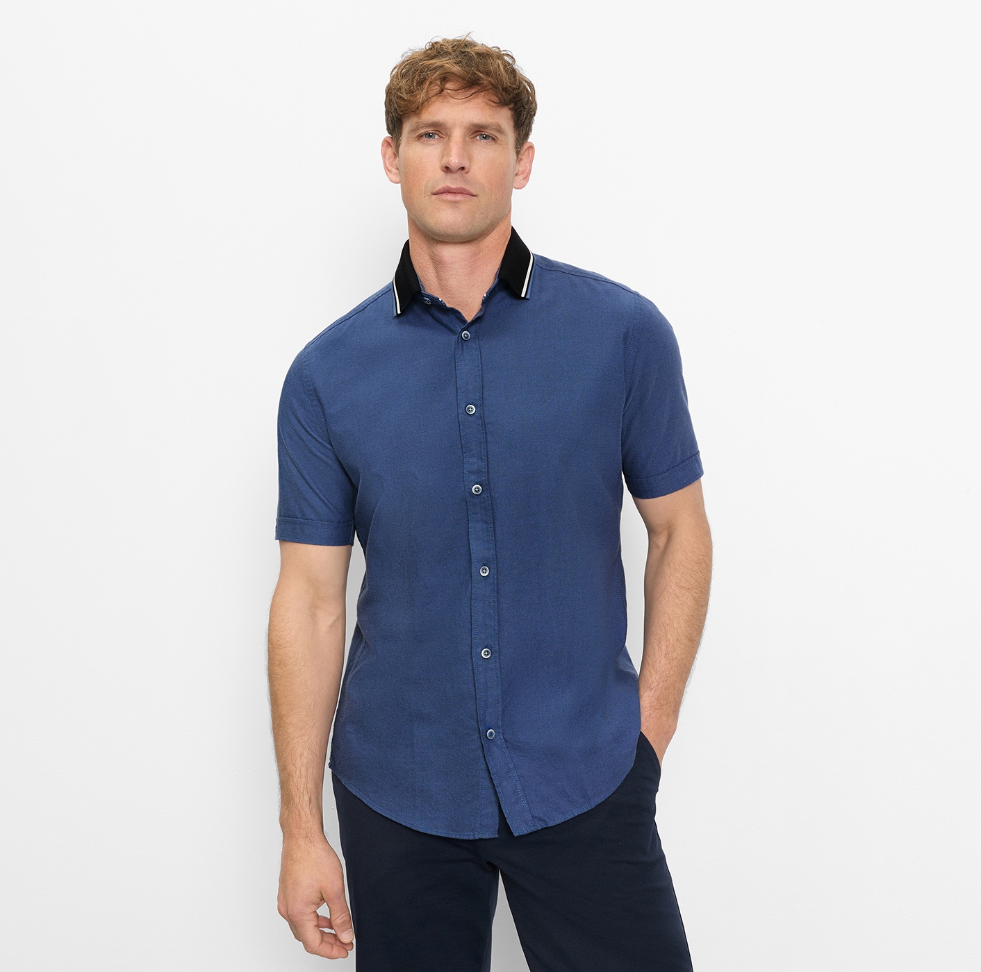 OLYMP Kurzarmhemd Freizeithemd, Polokragen, regular fit günstig online kaufen