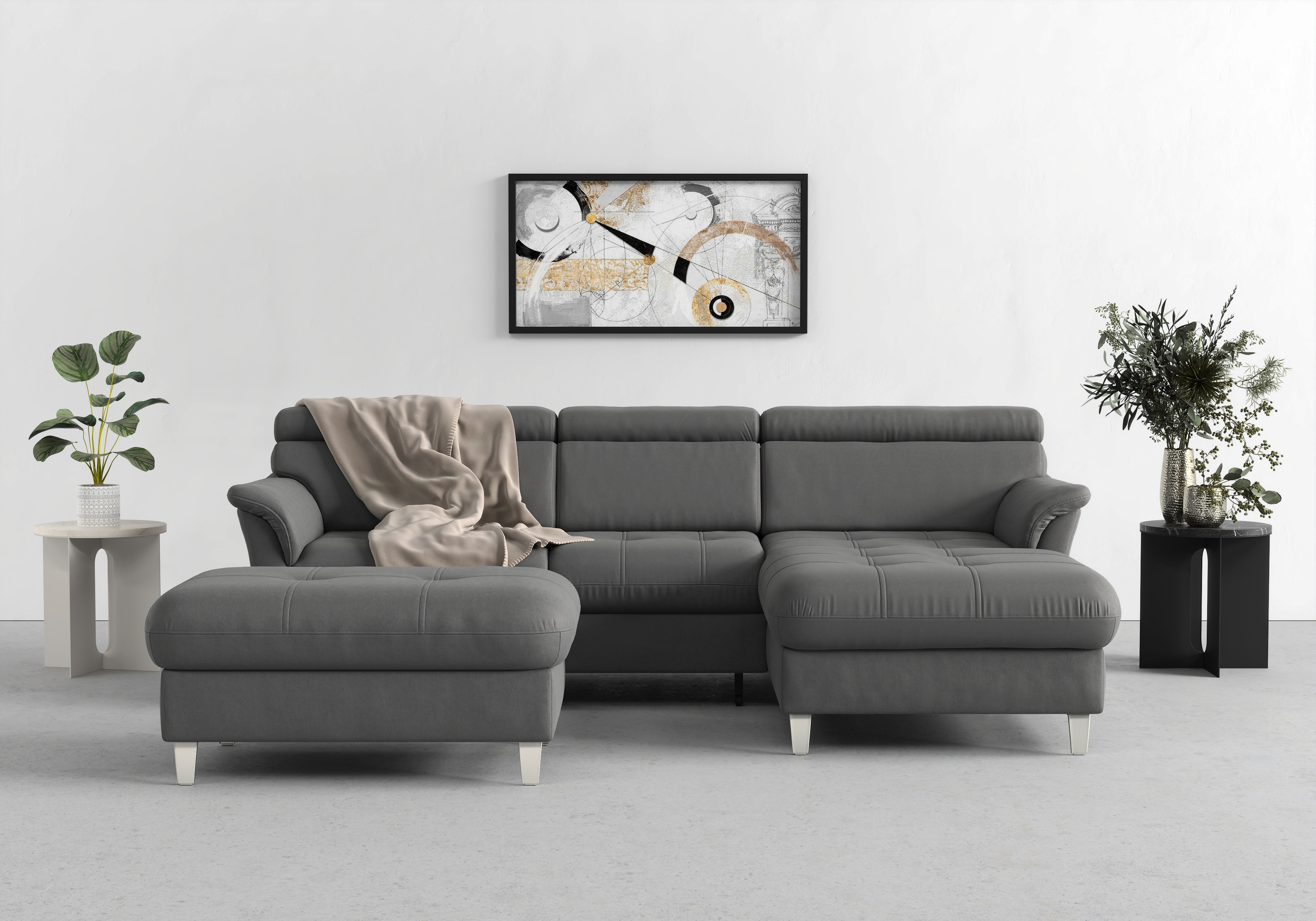sit&more Ecksofa "Marano L-Form" inklusive Kopfteilverstellung, optional Schlaffunktion & Bettkasten