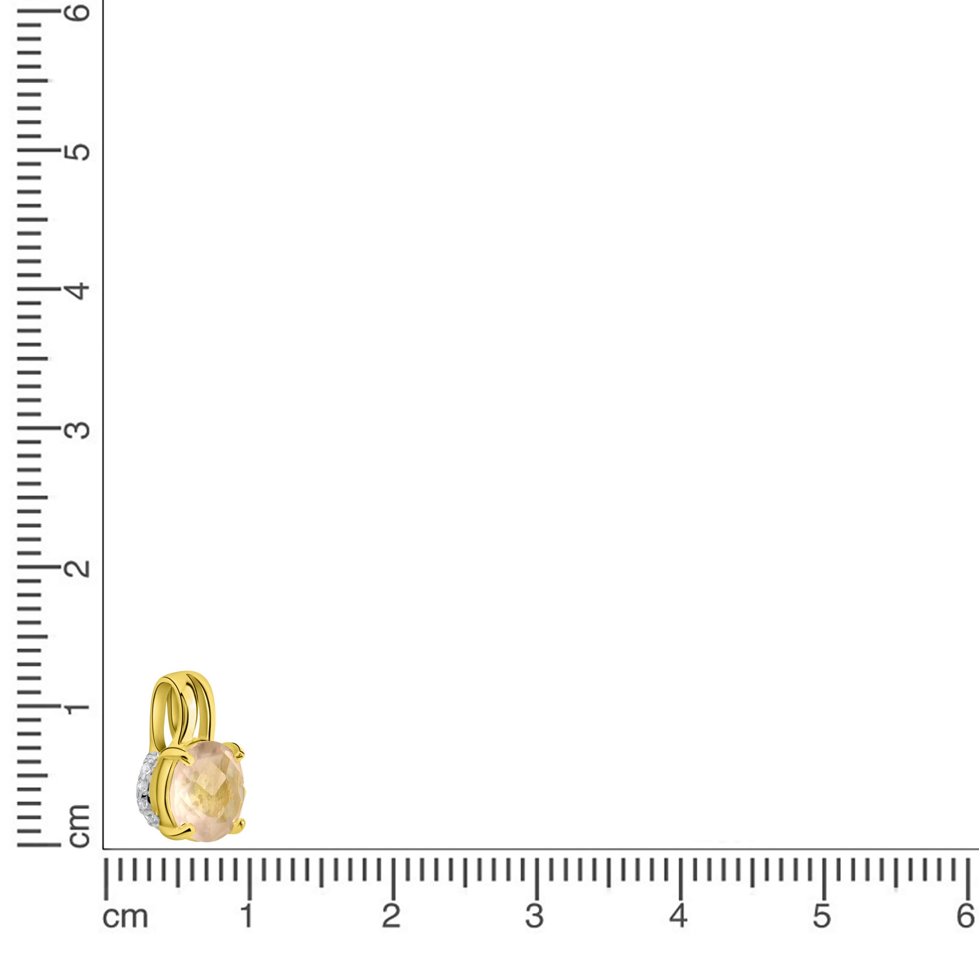 Firetti Kettenanhänger »Schmuck Geschenk Gold 375 Halsschmuck Anhänger«, mit Rosenquarz, Zirkonia (synth.)