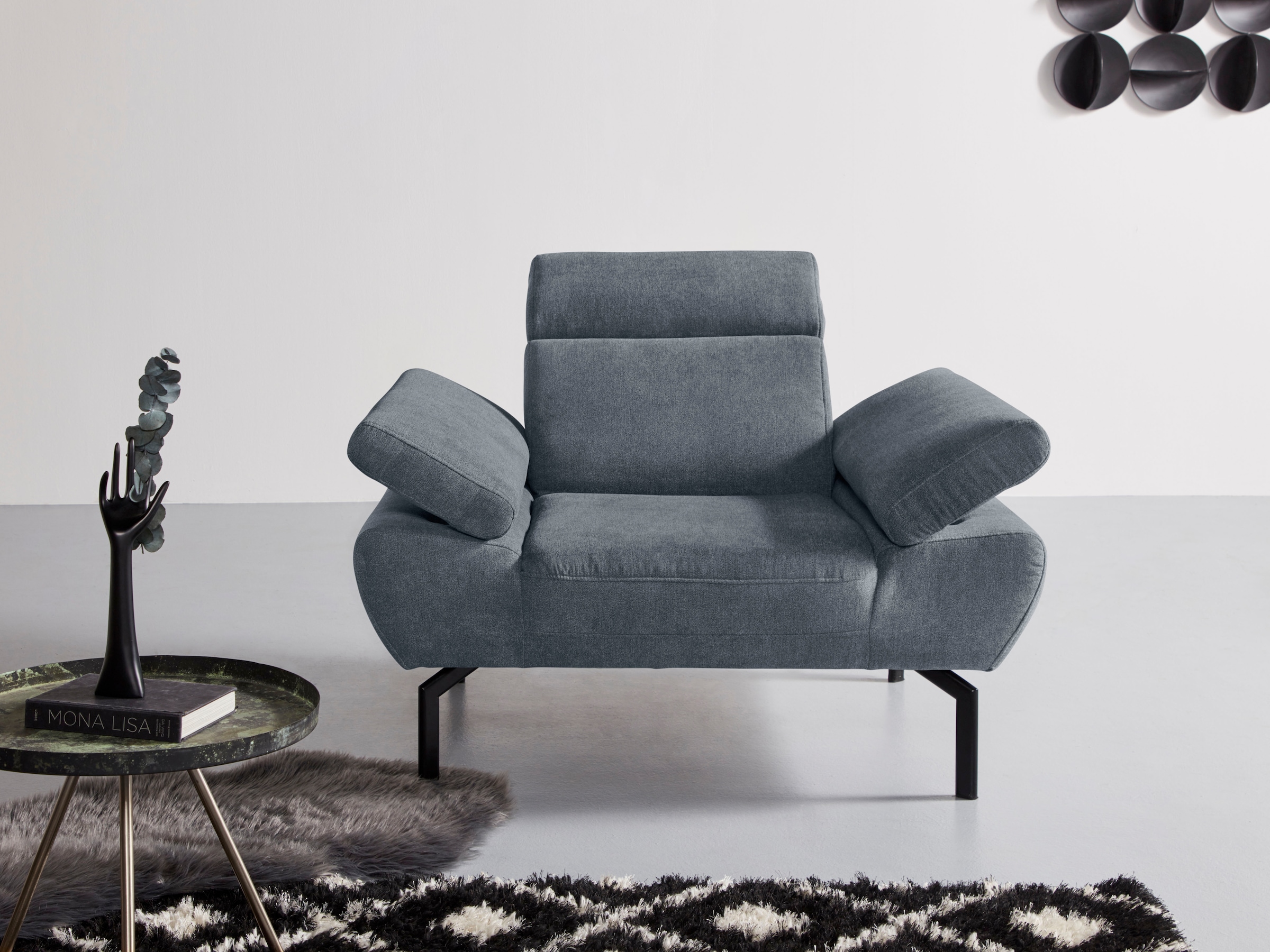 Places of Style BAUR Sessel Luxus«, Lederoptik Rückenverstellung, | in Luxus-Microfaser »Trapino wahlweise mit