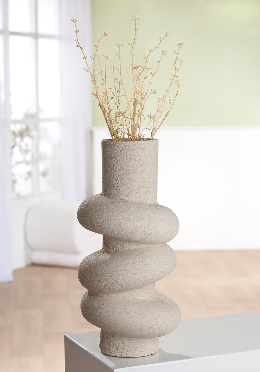 homsy by Ana Johnson Tischvase »Floriva, 40x18,5cm, strukturierte, matte Oberfläche« hochwertige Keramik aus einer traditionellen Manufaktur,Made in Europe