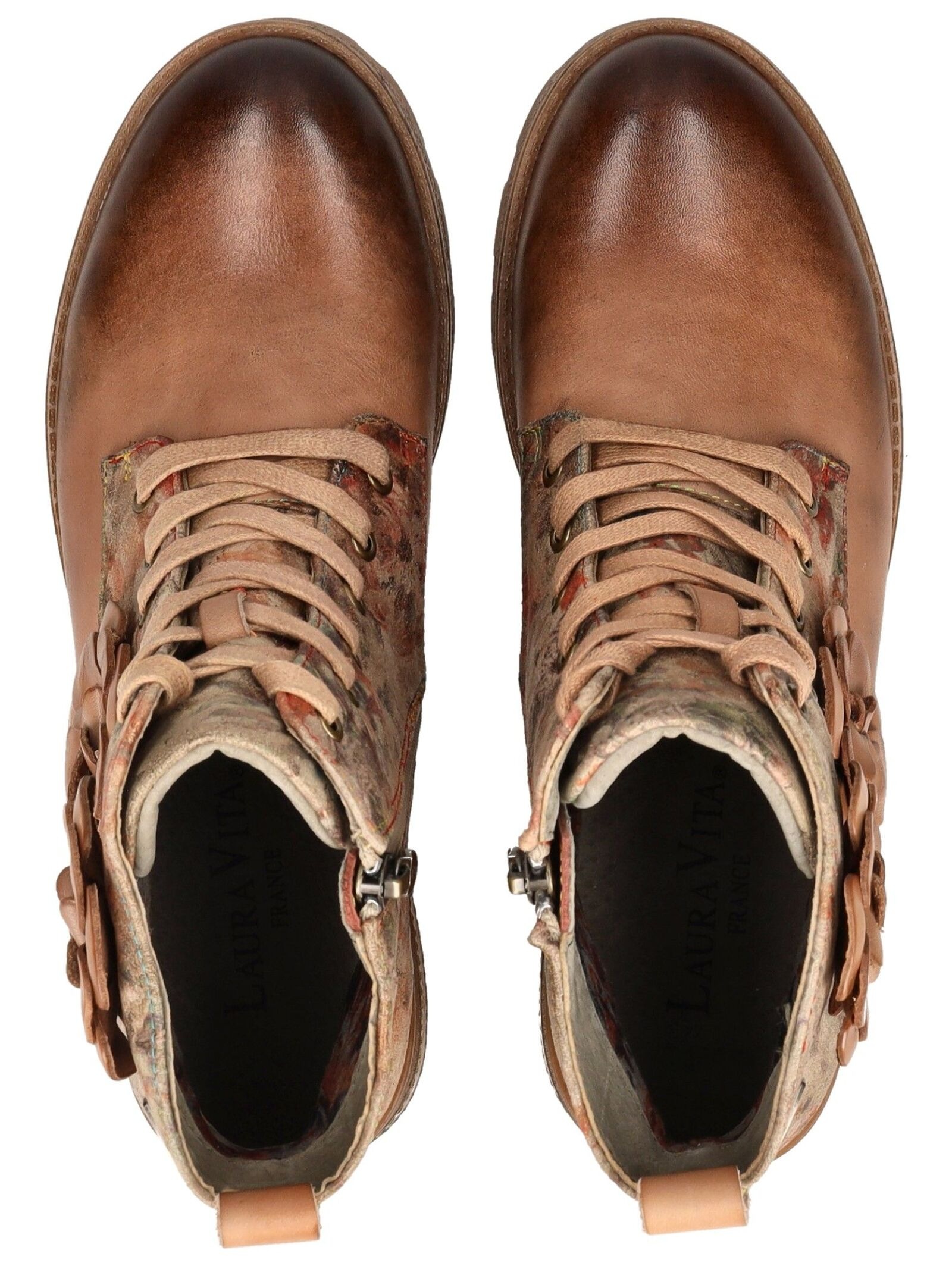LAURA VITA Schnürstiefelette »LAURA VITA Stiefelette Leder/Textil«