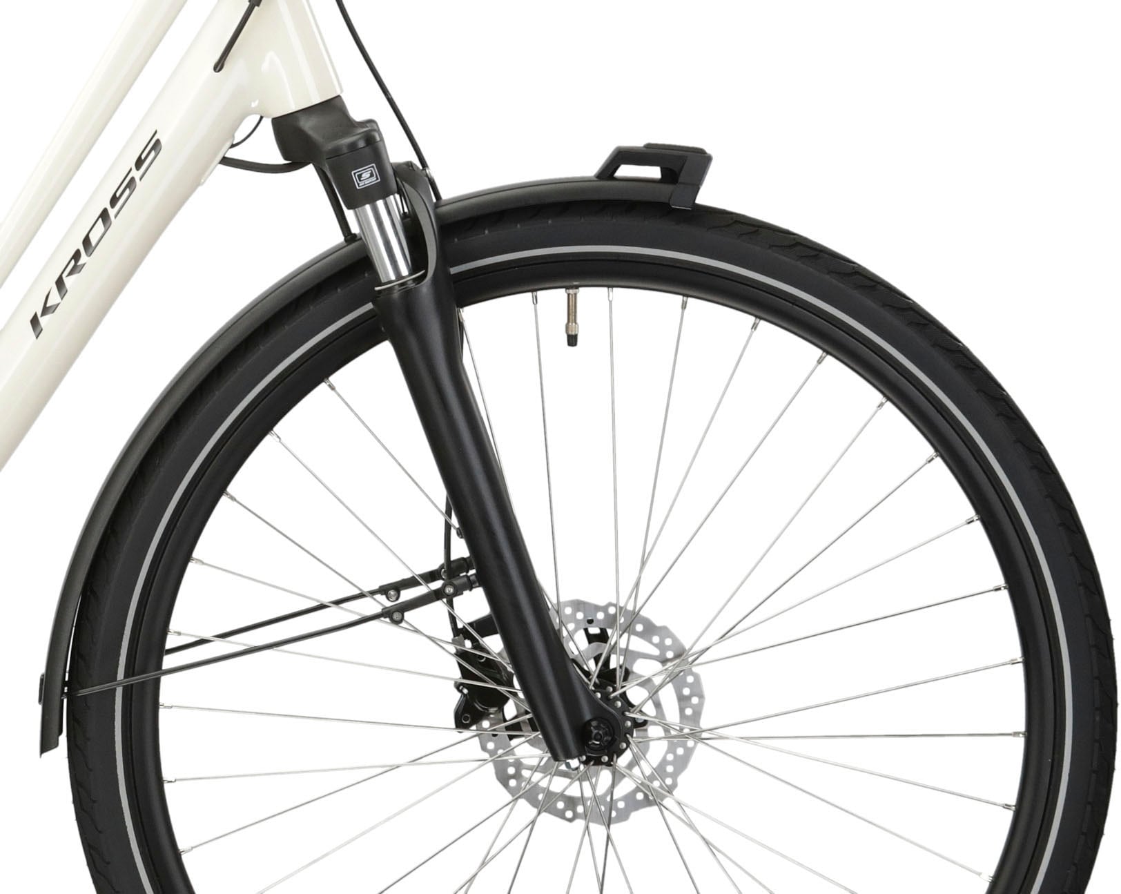 Kross E-Bike »E-Citybike Sentio Hybrid 3.0 28 Zoll weiß«, 7 Gang, Shimano, DEORE T6000, Mittelmotor 250 W