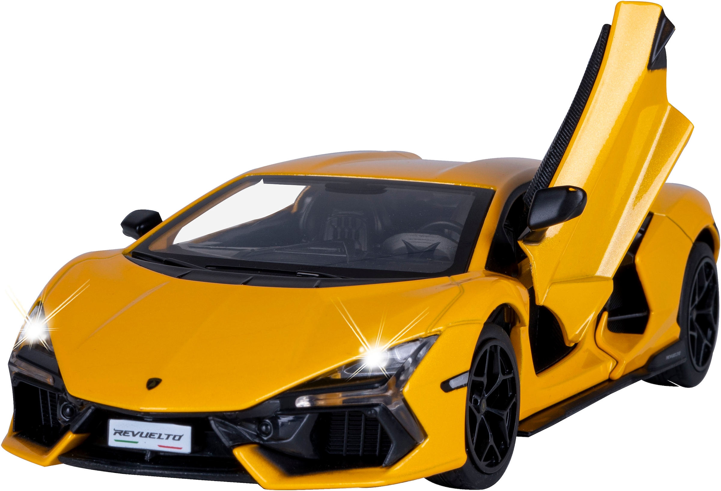 Jamara Spielzeug-Auto »Diecast, Lamborghini Revuelto gelb inkluisve Batterien« LED Licht; Maßstab 1:24