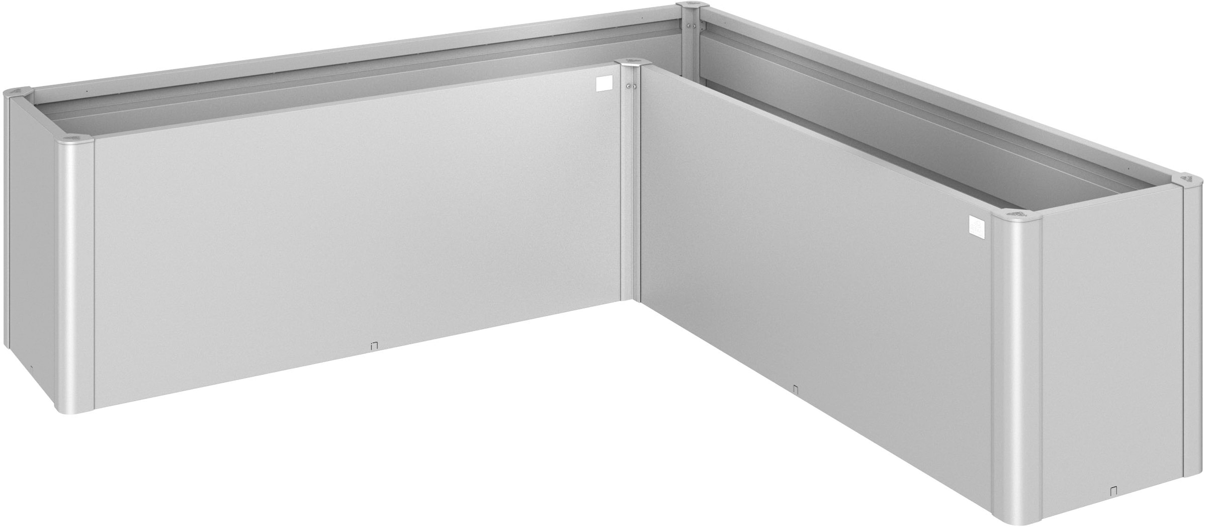 Biohort Hochbeet "BELVEDERE L-Form midi 2, verschiedene Farben" 201x201x61 cm, extrem langlebig, aus Metall
