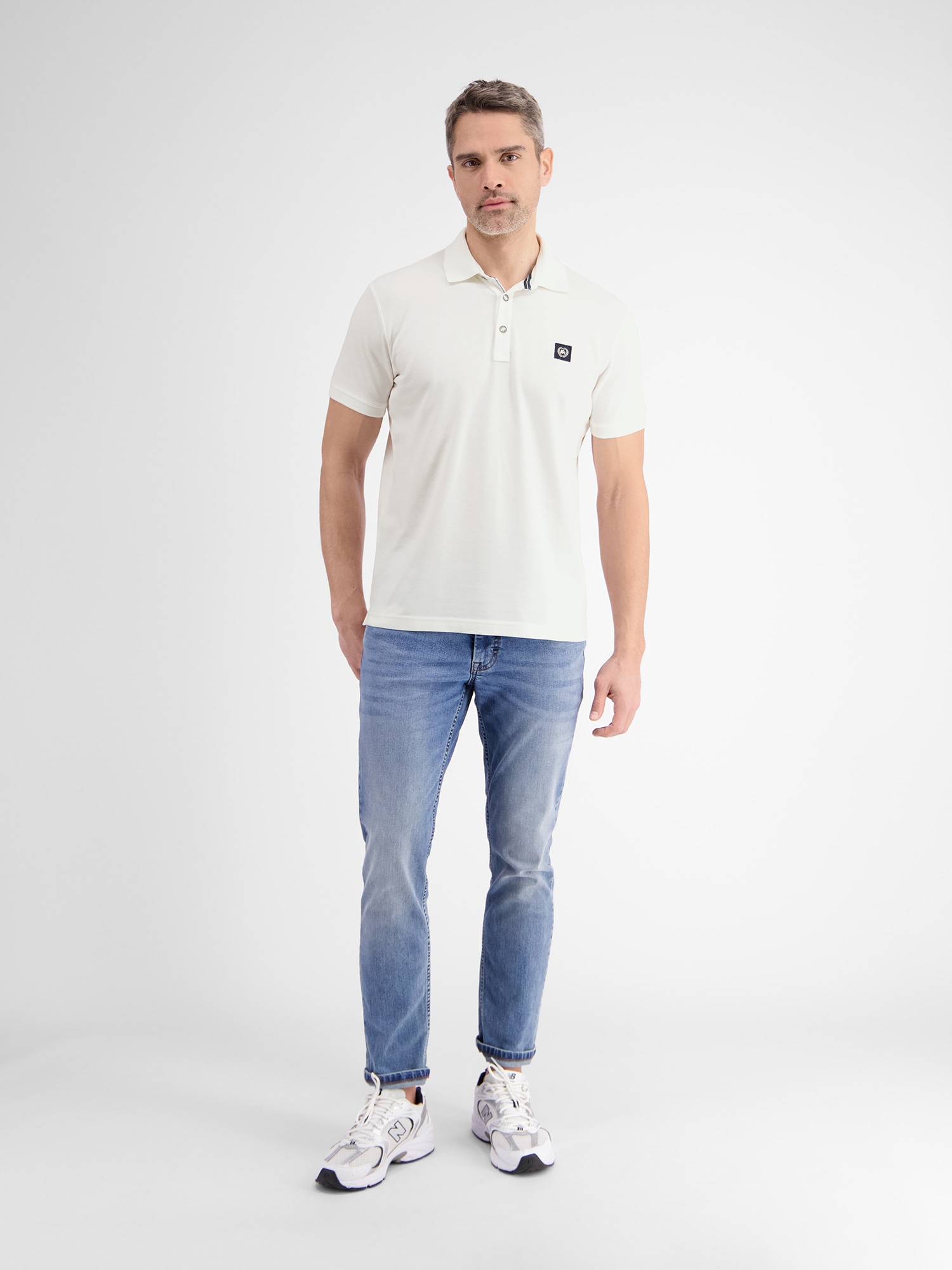 LERROS Poloshirt "LERROS Herren Poloshirt mit Stretchanteil, unifarben"