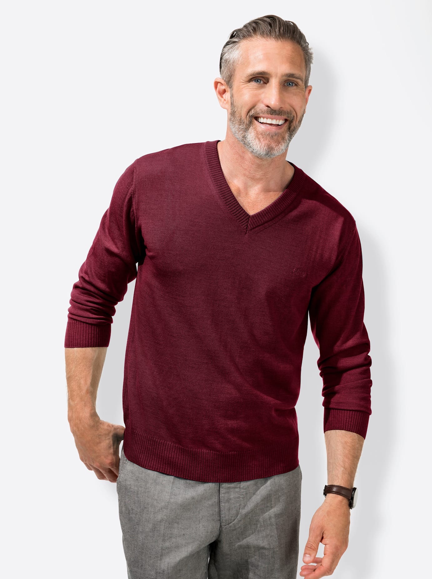 Marco Donati V-Ausschnitt-Pullover "V-Pullover" günstig online kaufen