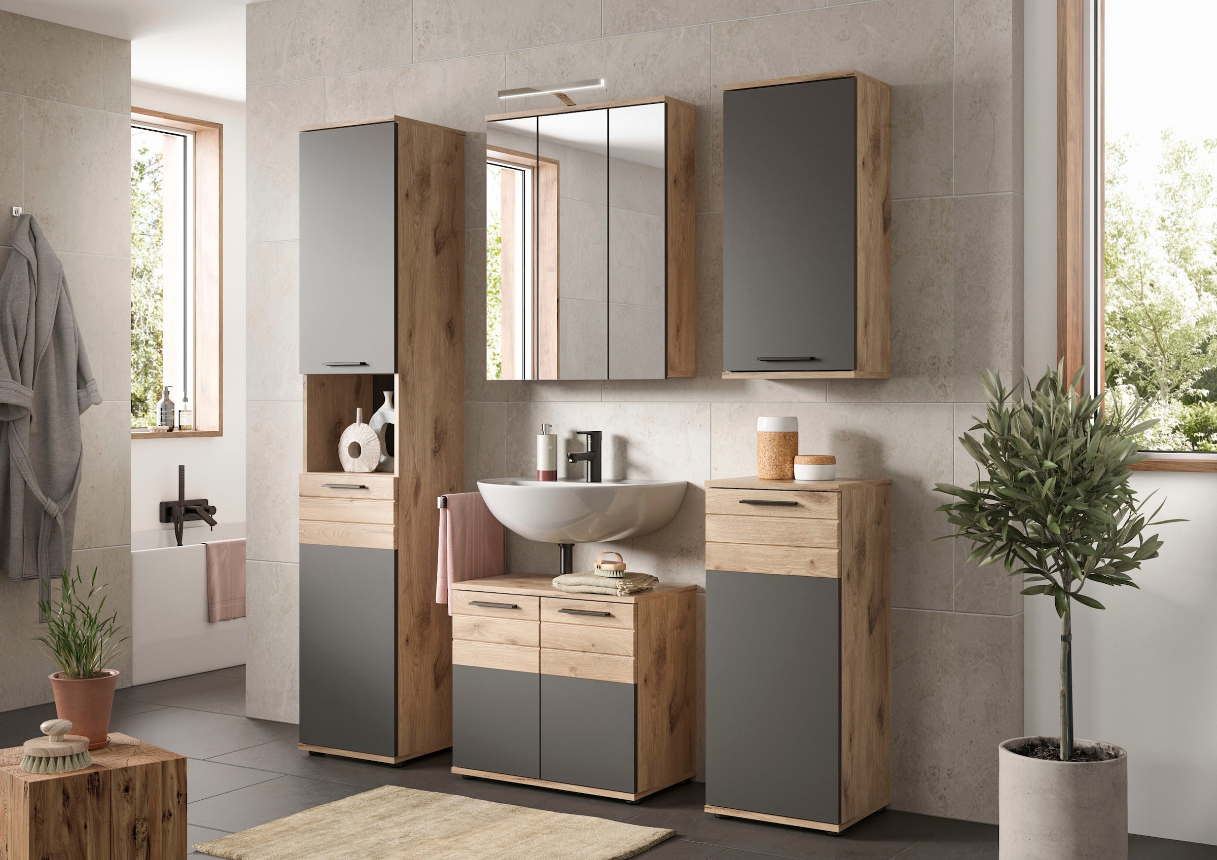 INOSIGN Unterschrank »Riga, Breite 37 cm, 1 Tür (Türanschlag wechselbar), 1 Einlegeboden«, Standschrank, Badmöbel, Badschrank, Schrank, Bad, Badezimmer