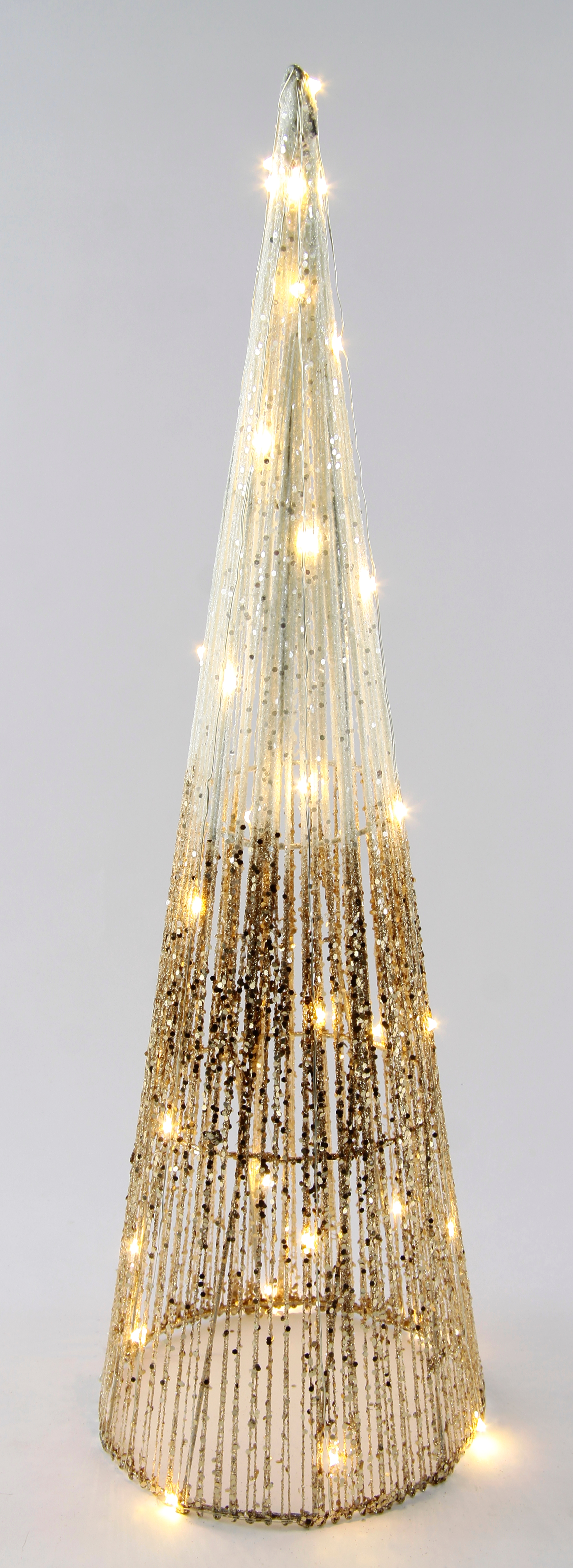 I.GE.A. LED-Dekofigur "LED-Weihnachtspyramide" mit Timer Leuchtpyramide Weihnachtsbaum Tannenbaum Weihnachtsdeko Deko
