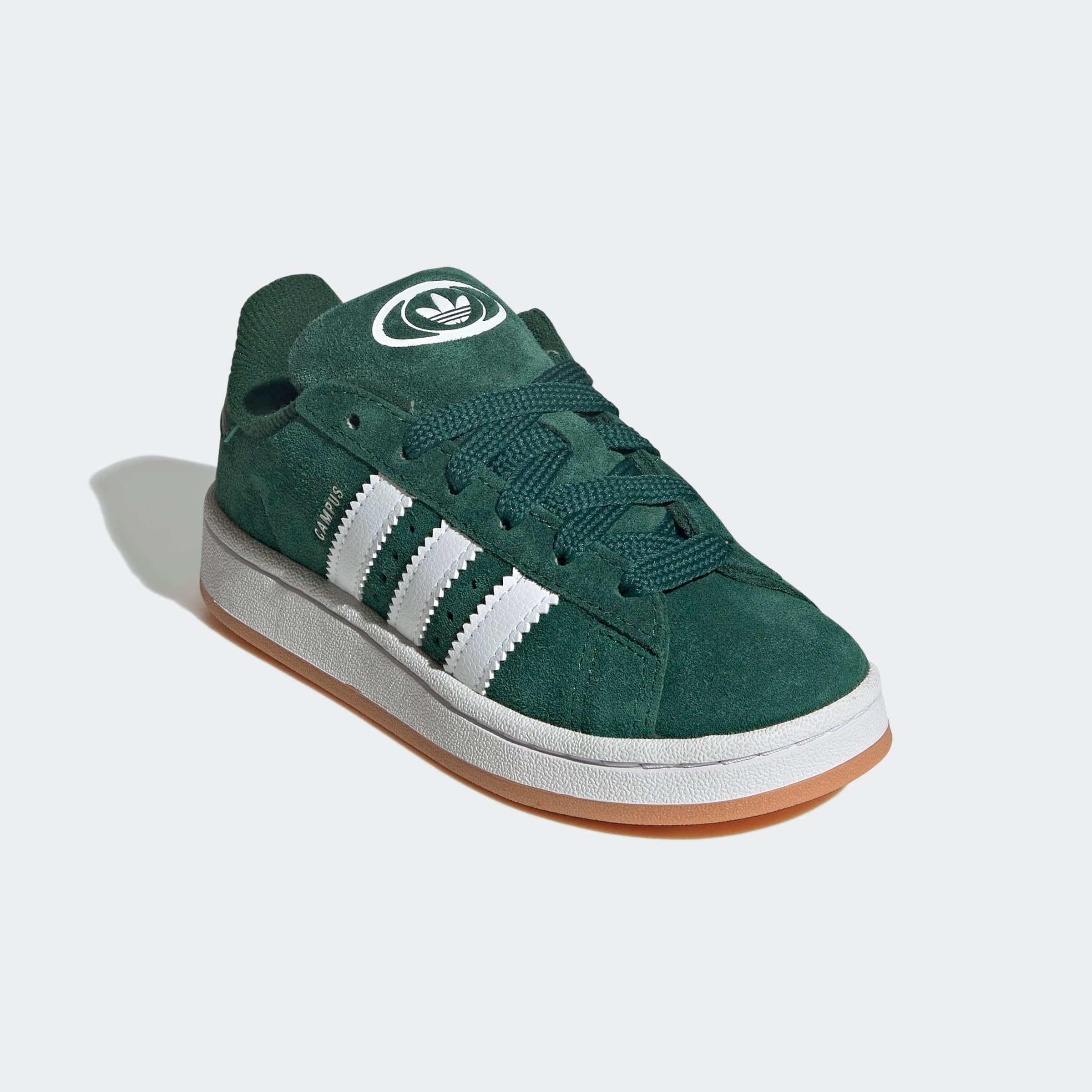 Mädchen Sneaker "CAMPUS 00S", ADIDAS ORIGINALS, Gr. 28, grün, Leder, Synthetik, Schuhe, für Kinder