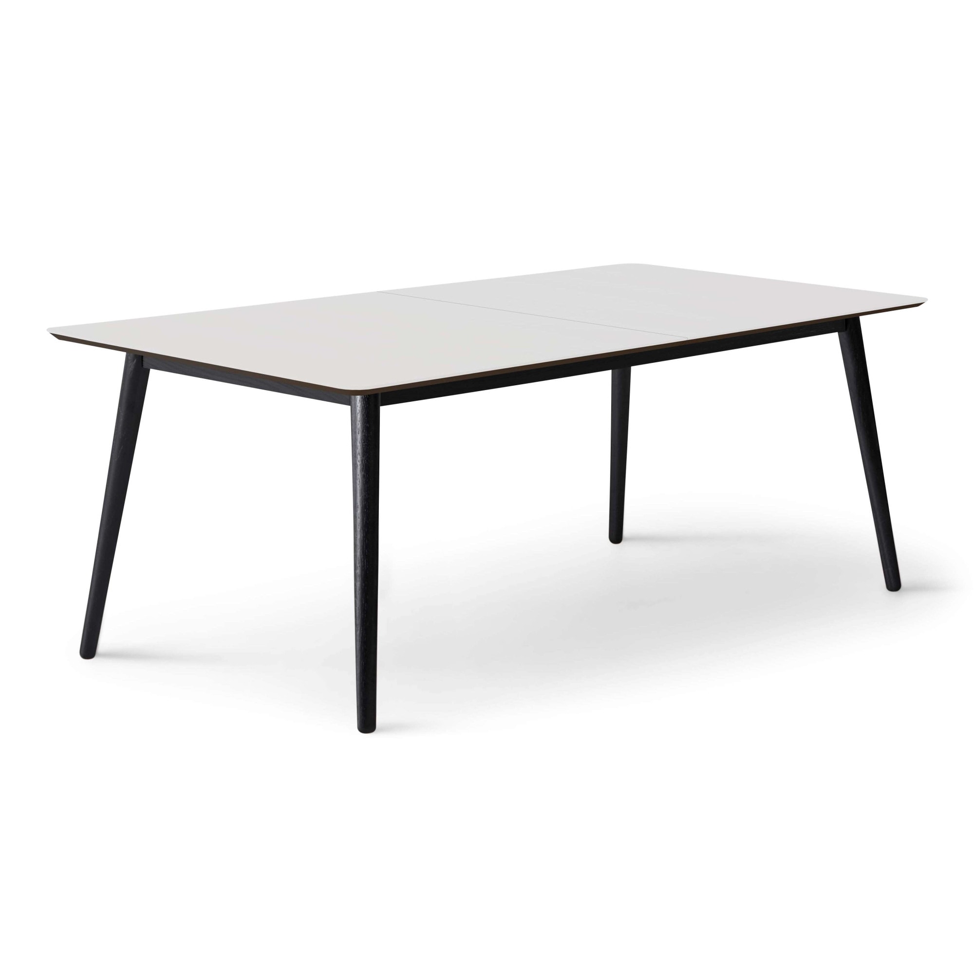 Hammel Furniture "Meza Designtisch mit Auszugsfunktion und 2 Einlegeplatten" abgerundete Tischplatte MDF, Massivholzgestell, in zwei Breite